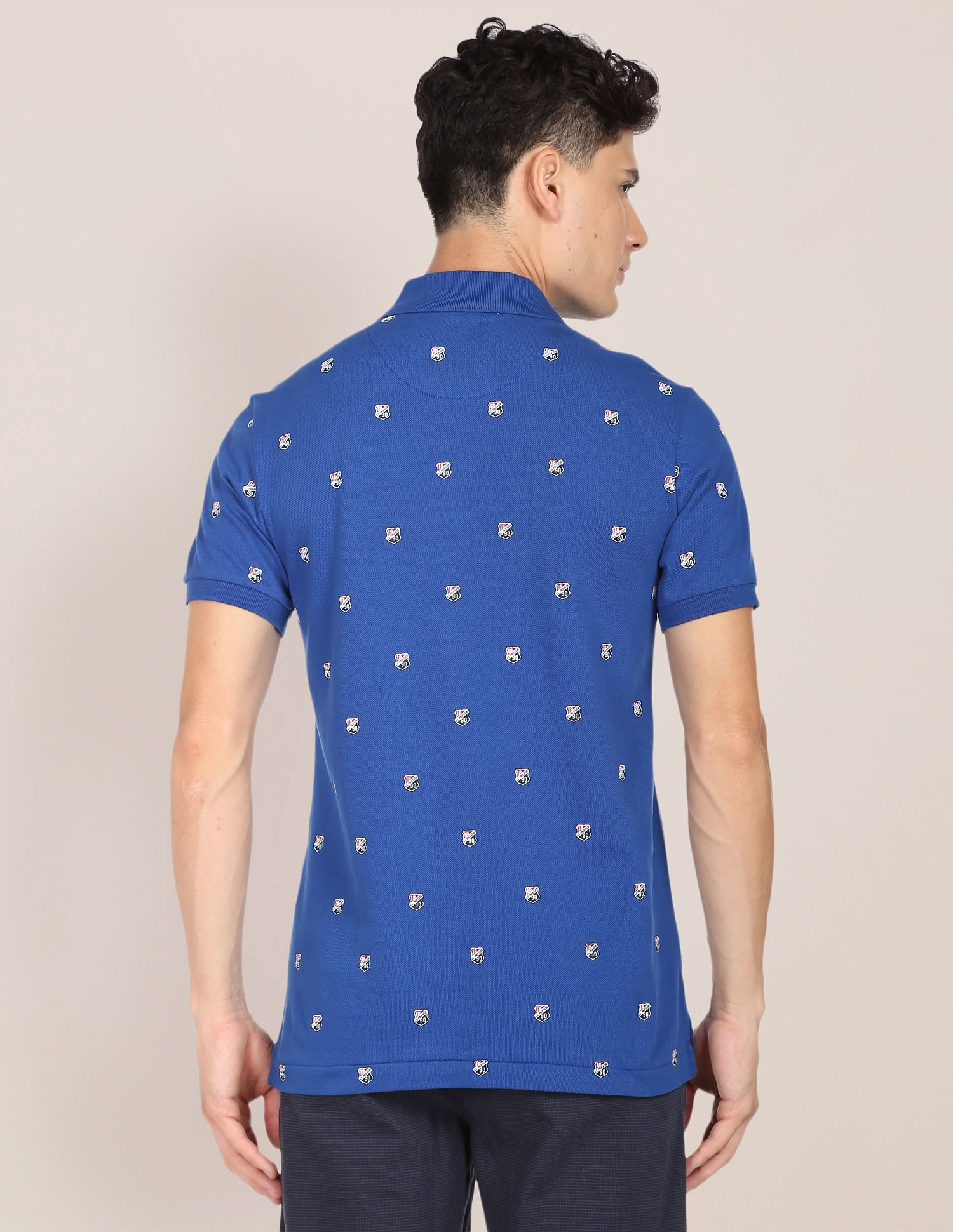 Shield Print Polo Shirt Blue - U.S. Polo Assn. India | Large
