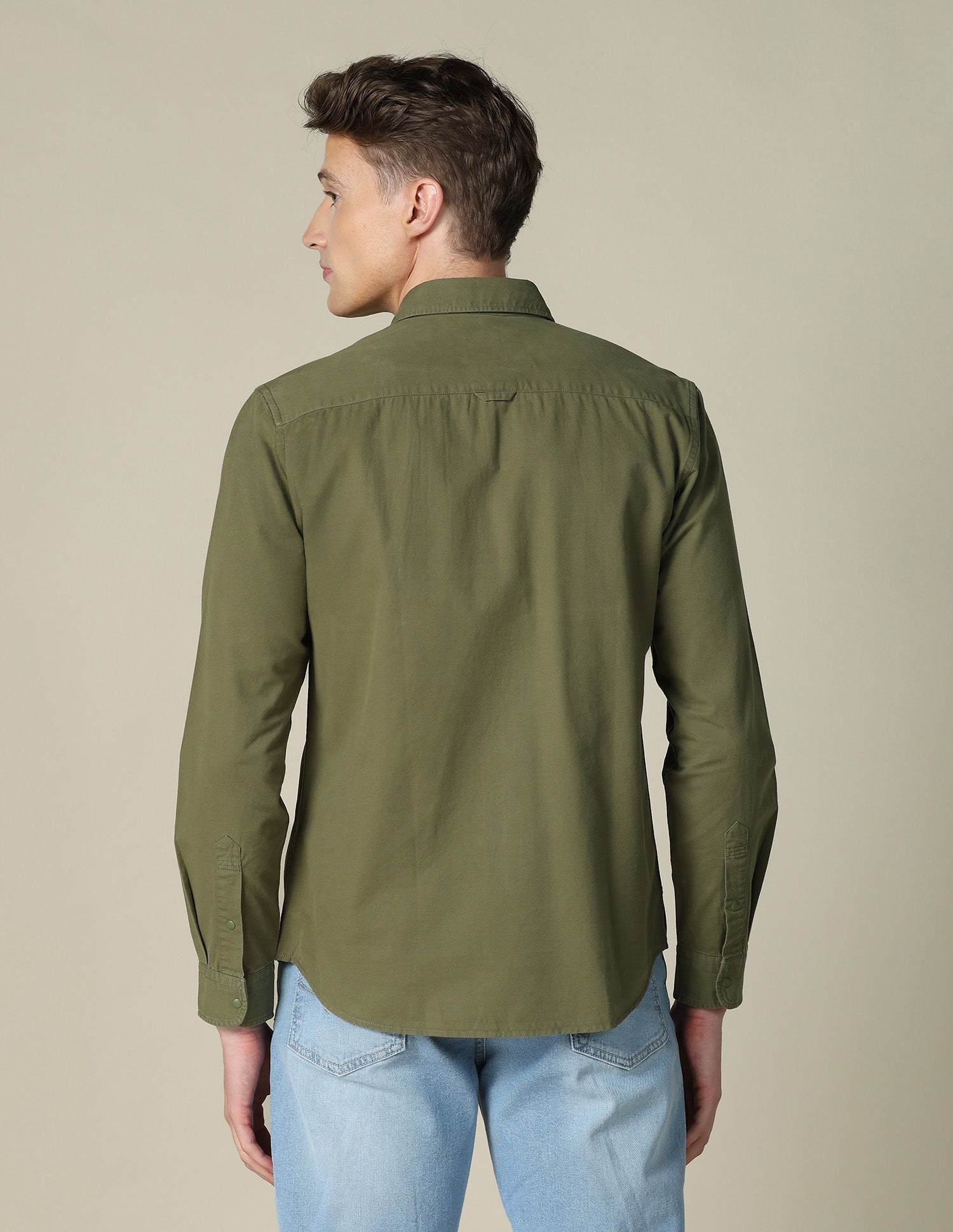 Solid Twill Shacket Light Olive - U.S. POLO ASSN. | Large