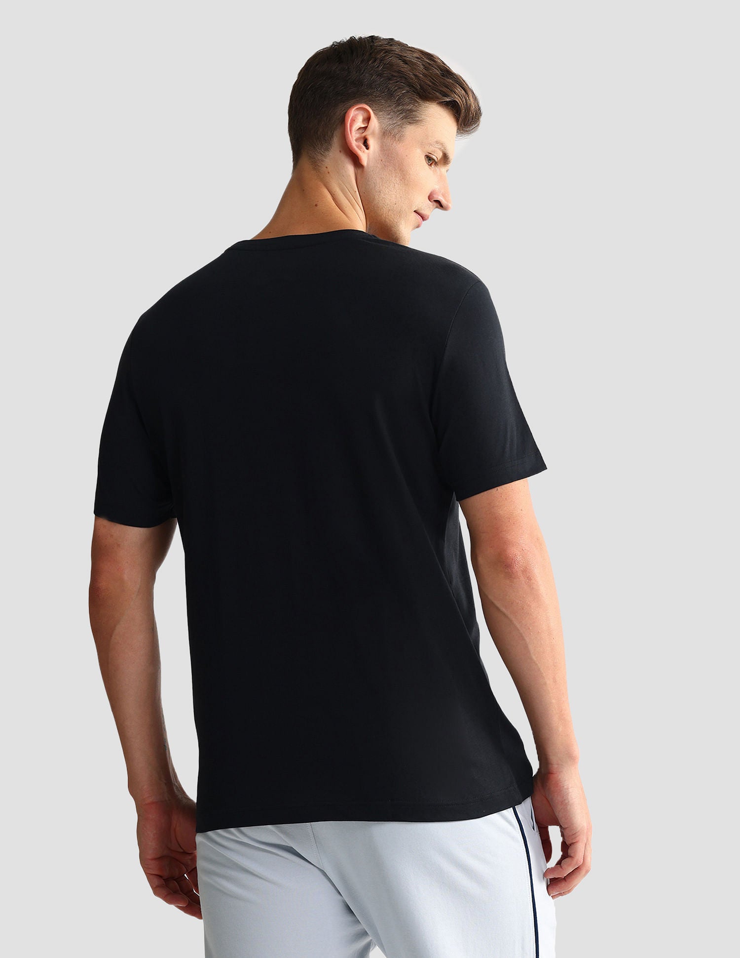 Tonal Logo Cotton 1633 Lounge T-Shirt - Pack Of 2 Olive and Black - U.S. POLO ASSN. | Large