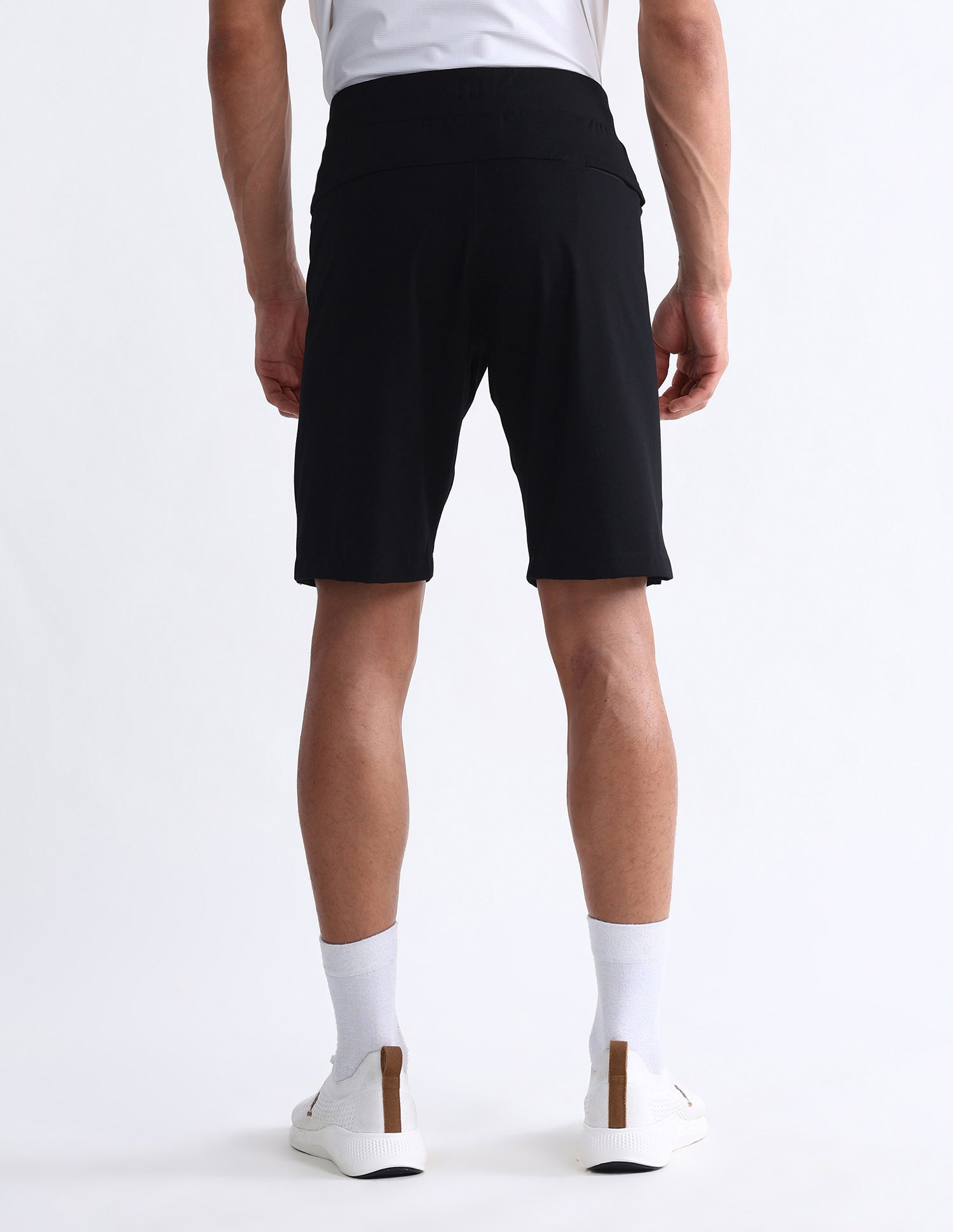 Solid Slim Fit Active Shorts Black - U.S. Polo Assn. India | Large