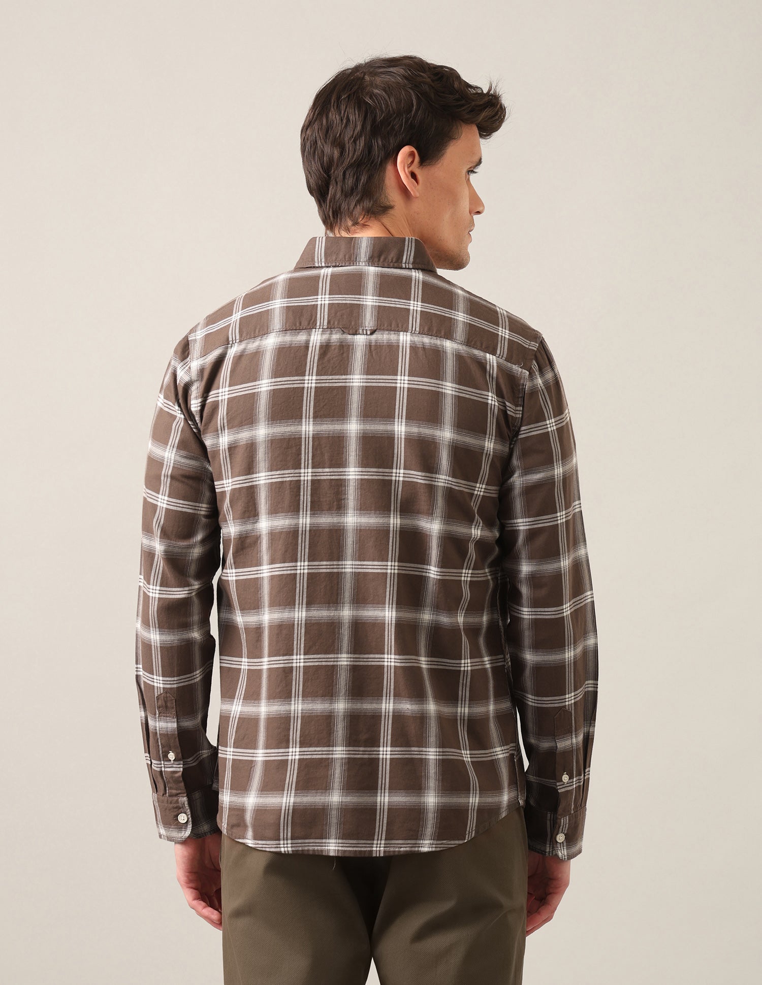 Tartan Checked Twill Shirt Brown - U.S. Polo Assn. India | Large