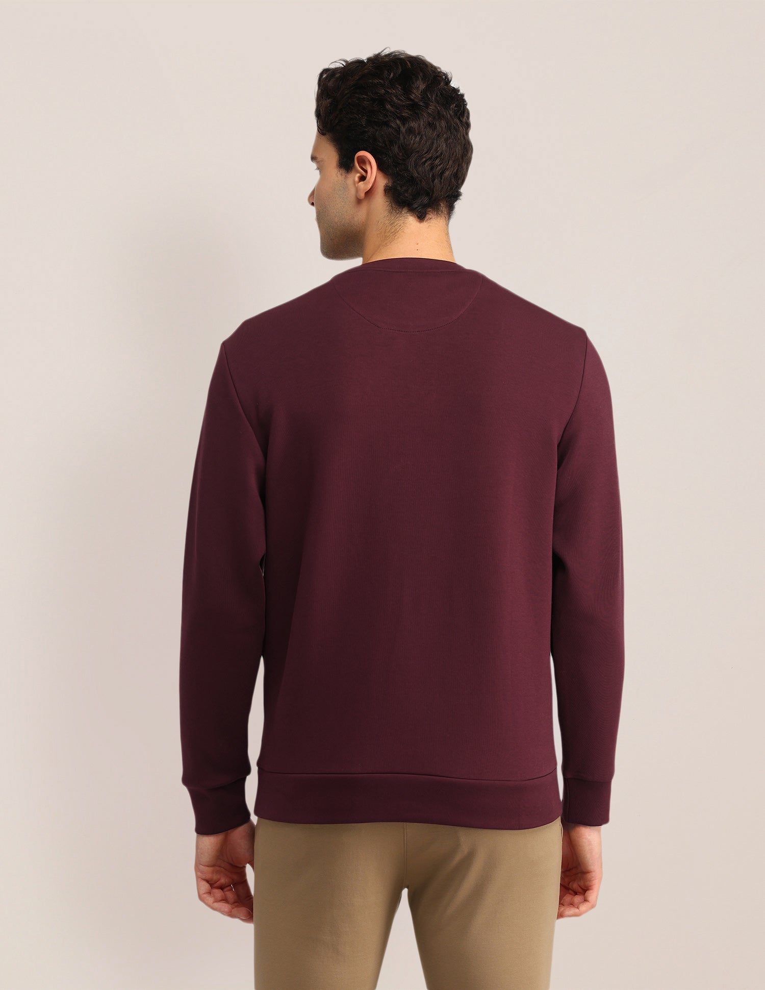 Brand Printed Regular Fit Sweatshirt Maroon - U.S. Polo Assn. India | Large