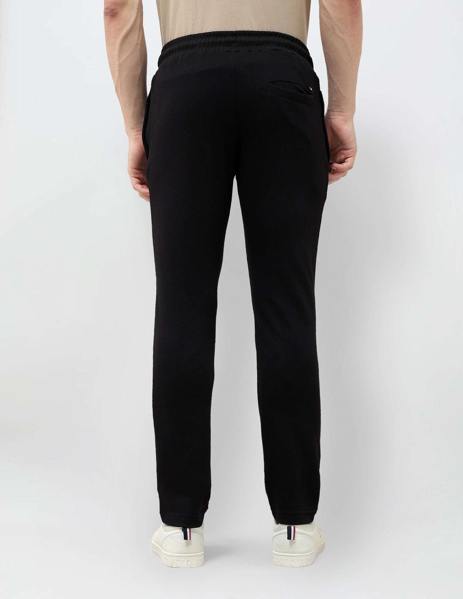 Solid Regular Fit Track Pants Black - U.S. POLO ASSN. | Large