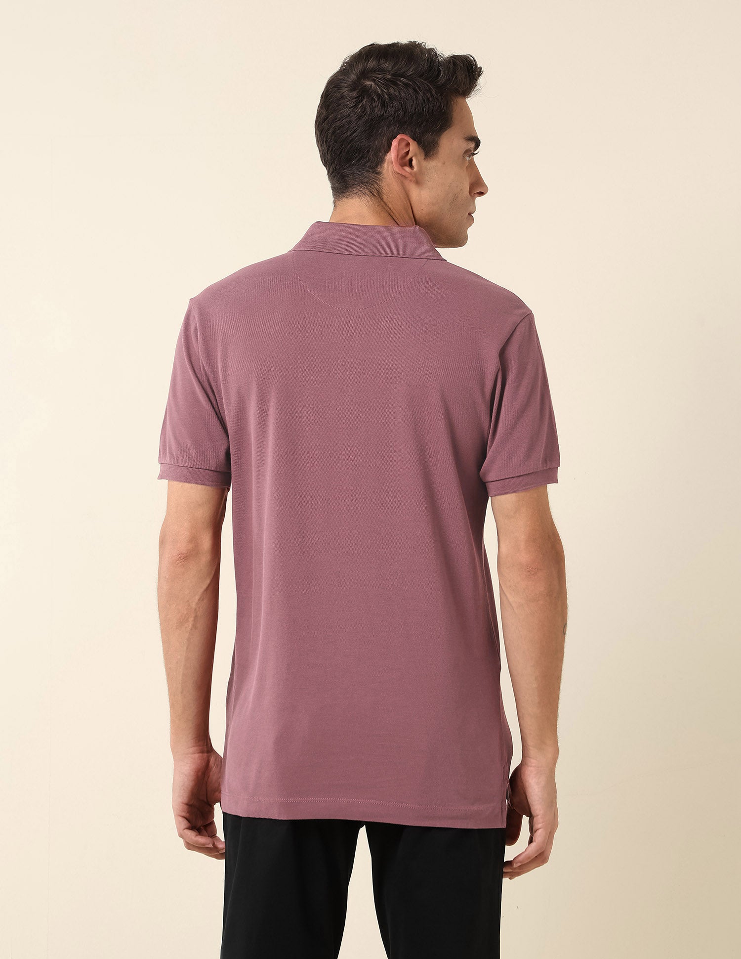 Slim Fit Pure Cotton Polo Shirt Purple - U.S. Polo Assn. India | Large
