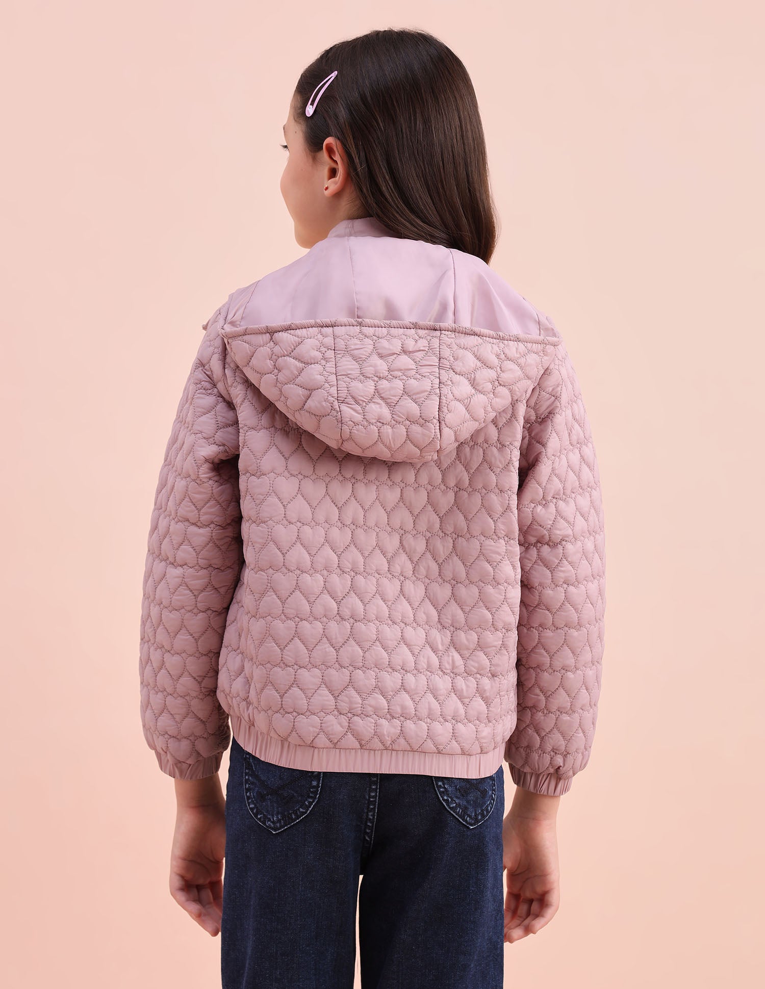 Heart Quilted Regular Fit Jacket Blush - U.S. POLO ASSN. | Large