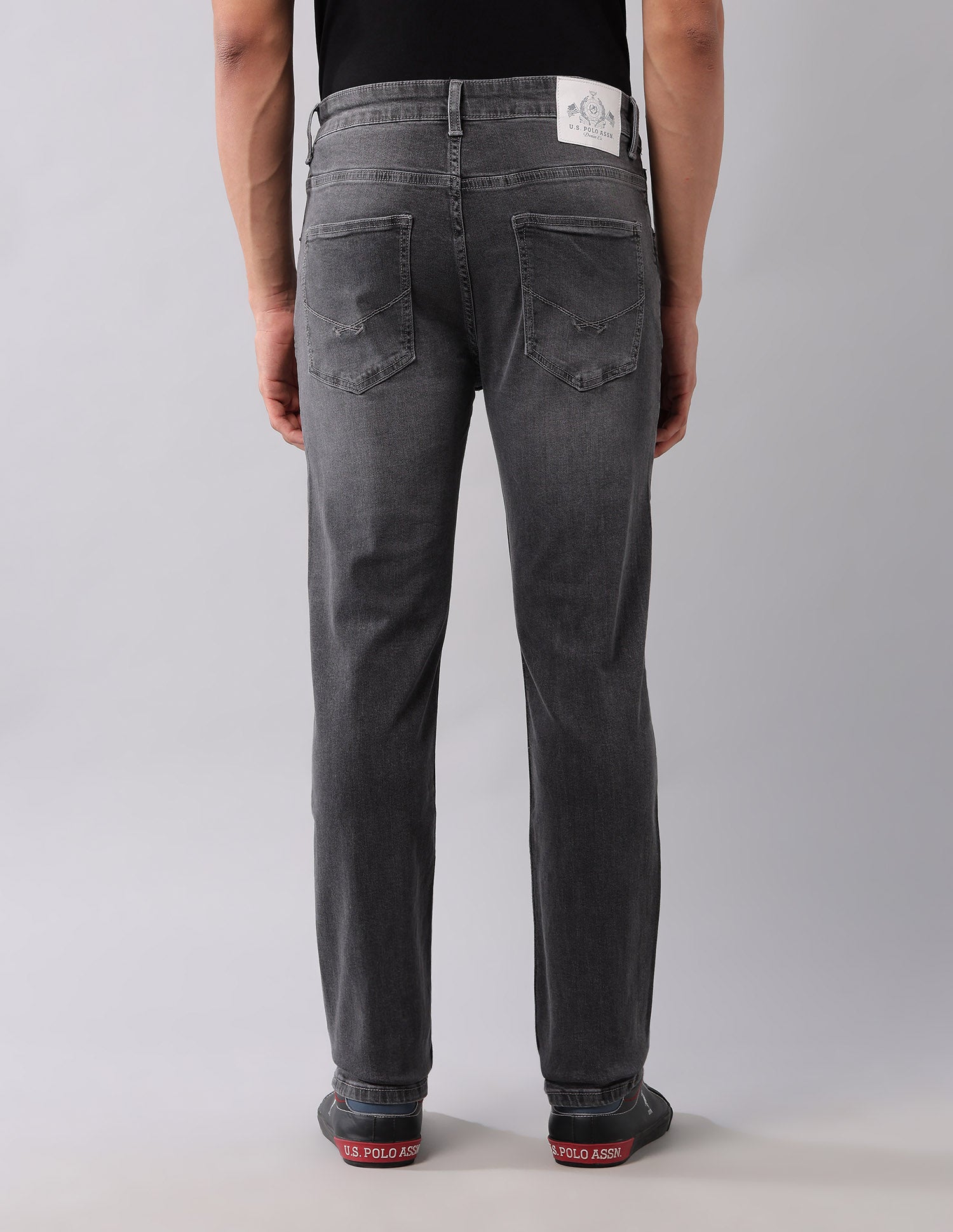 Harold Slim Straight Fit Grey Jeans Grey - U.S. POLO ASSN. | Large