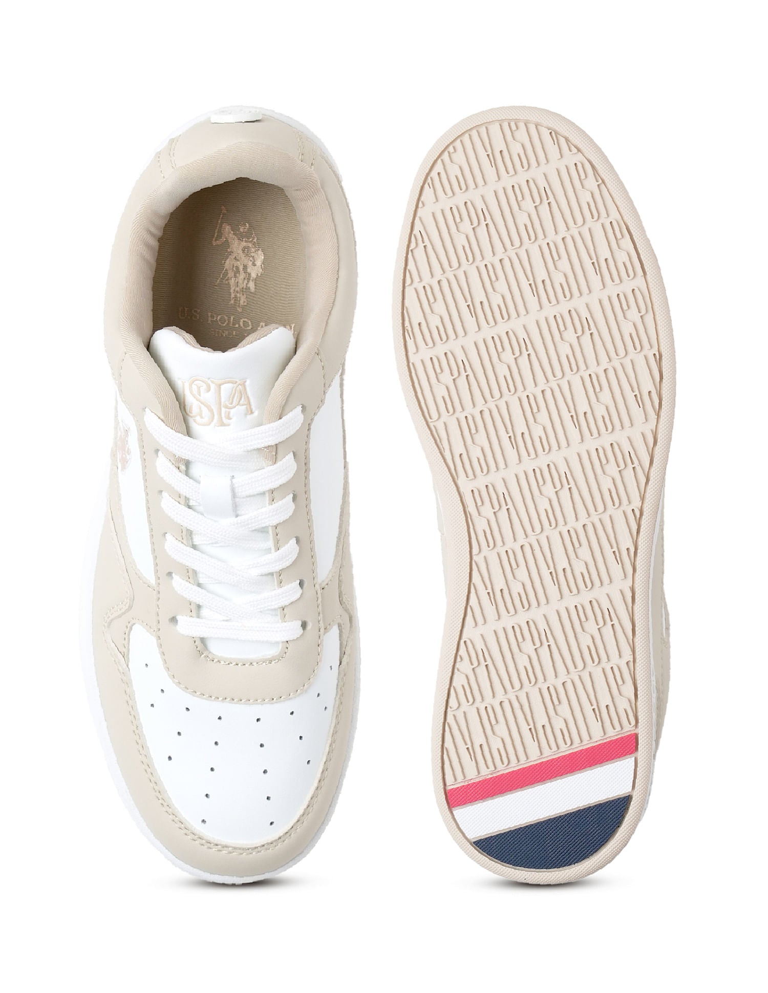 Women Colour Block Nova Sneakers Nude - U.S. Polo Assn. India | Large