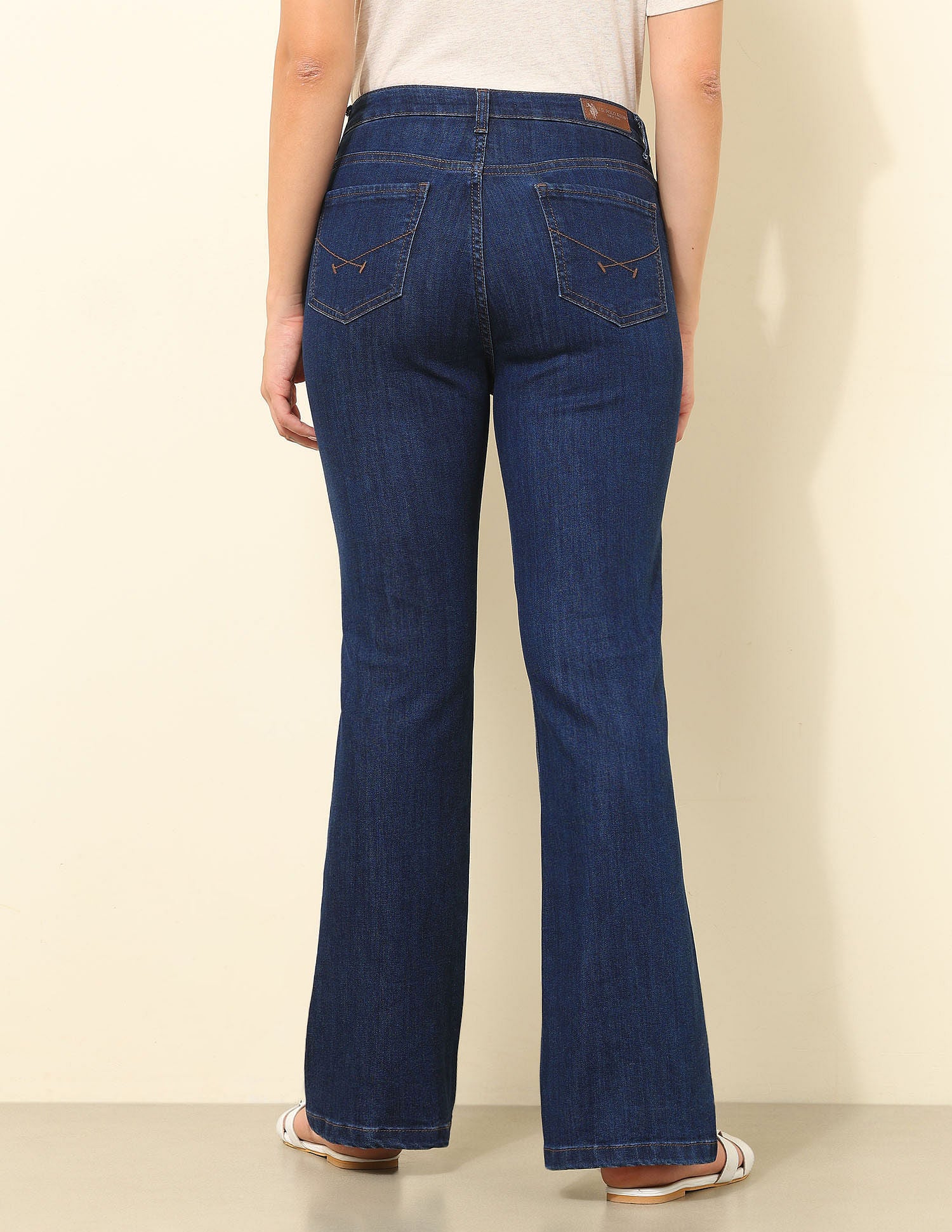 High Rise Bootcut Jeans Dark Blue - U.S. POLO ASSN. | Large