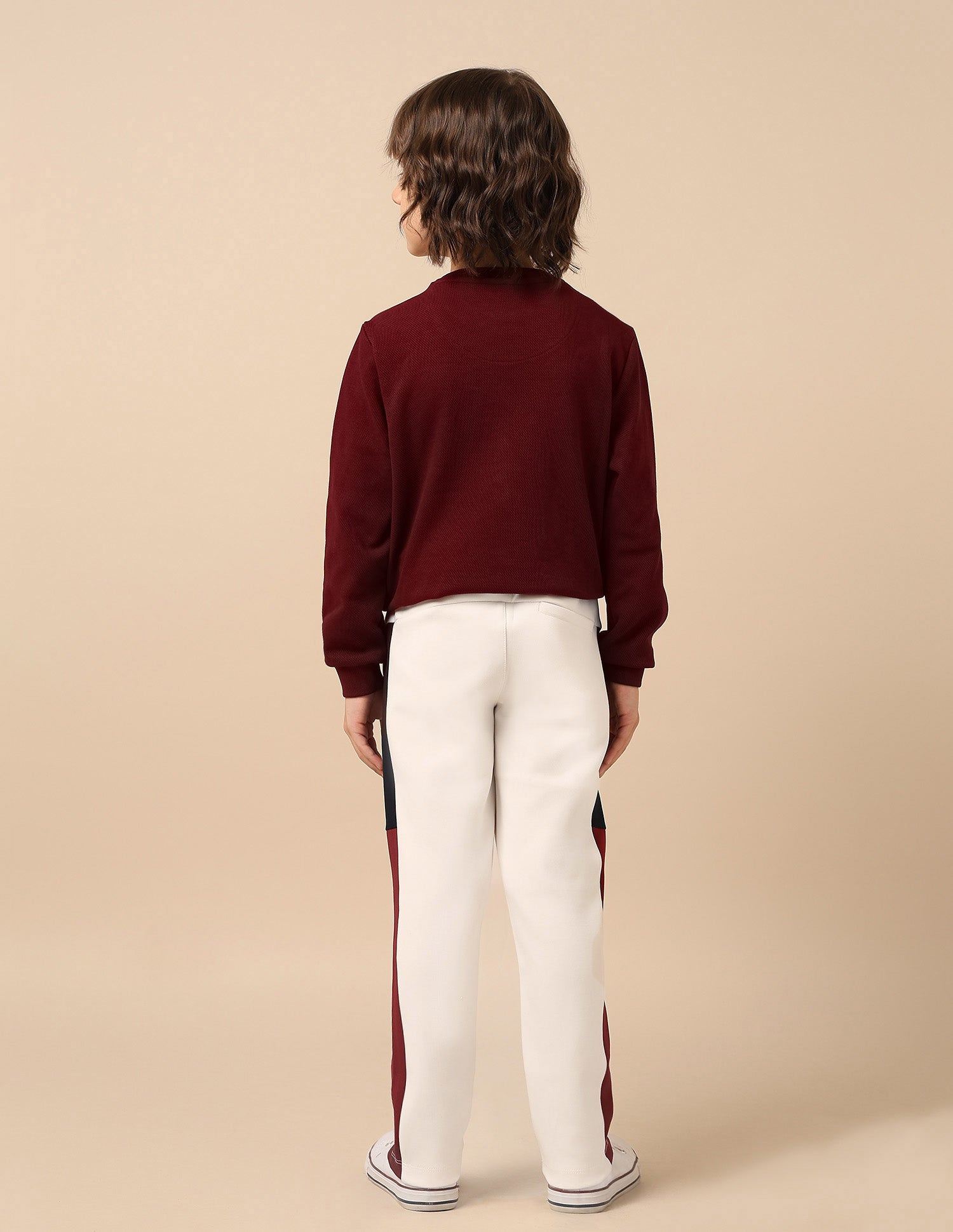 Boys Regular Fit Mini Me Track Pants Off White - U.S. POLO ASSN. | Large