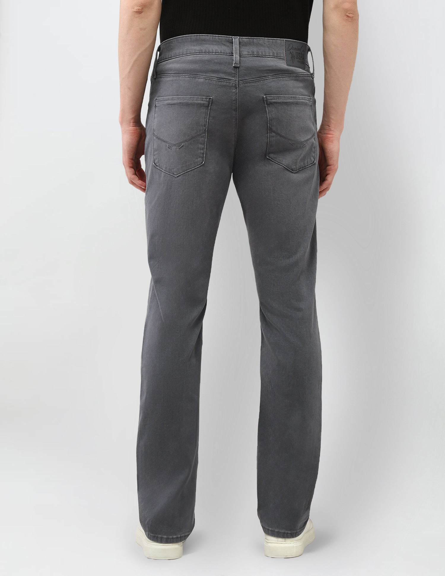 Whiskered Harold Slim Straight Fit Jeans Grey - U.S. Polo Assn. India | Large