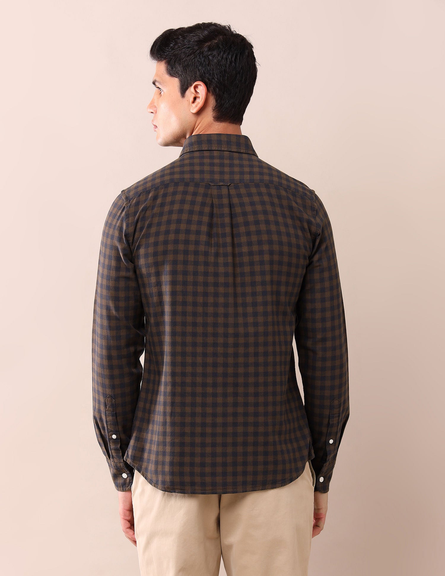 Tailored Fit Oxford Shirt Dark Khaki - U.S. Polo Assn. India | Large