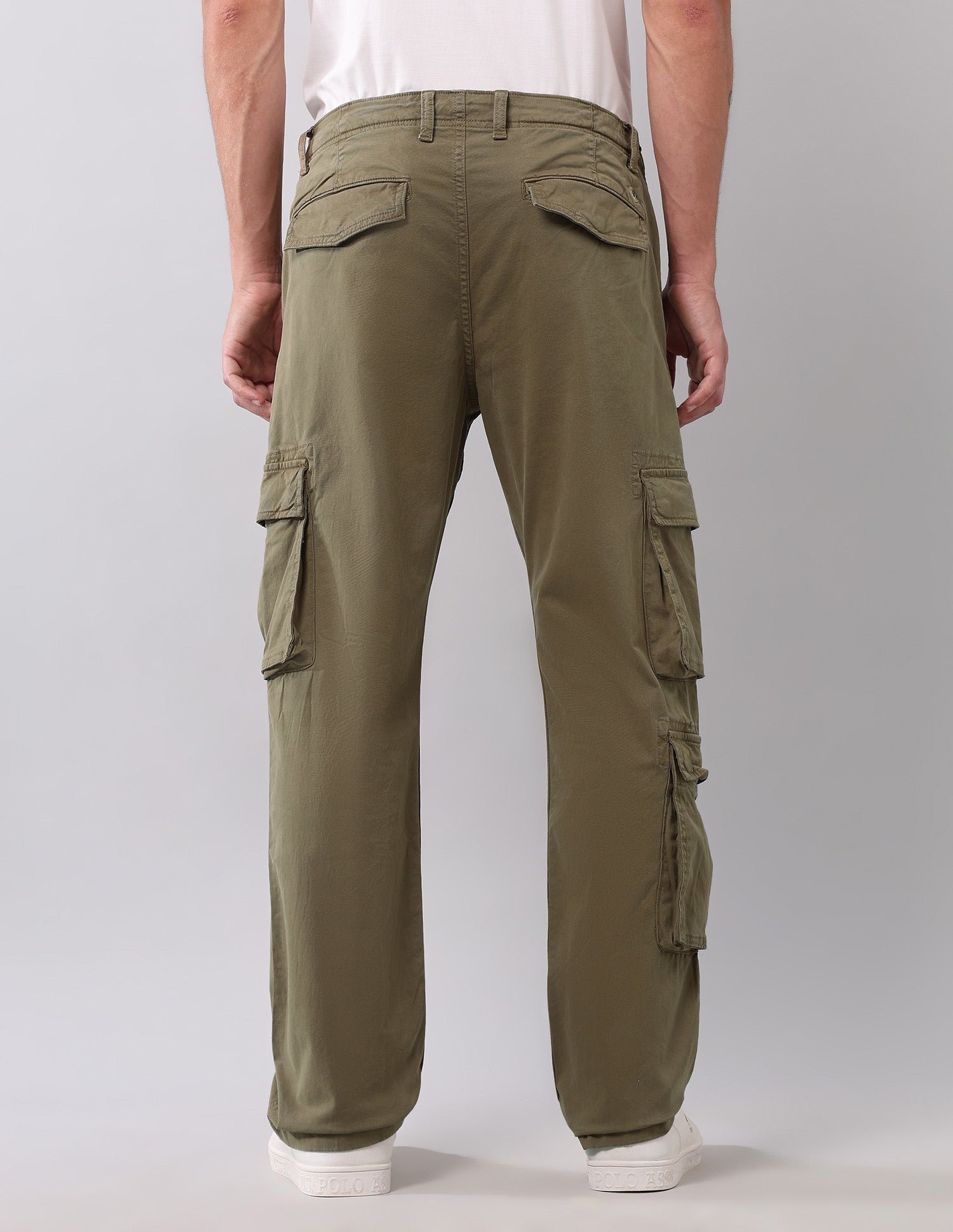 Mid Rise Twill Straight Fit Cargos Tan - U.S. Polo Assn. India | Large