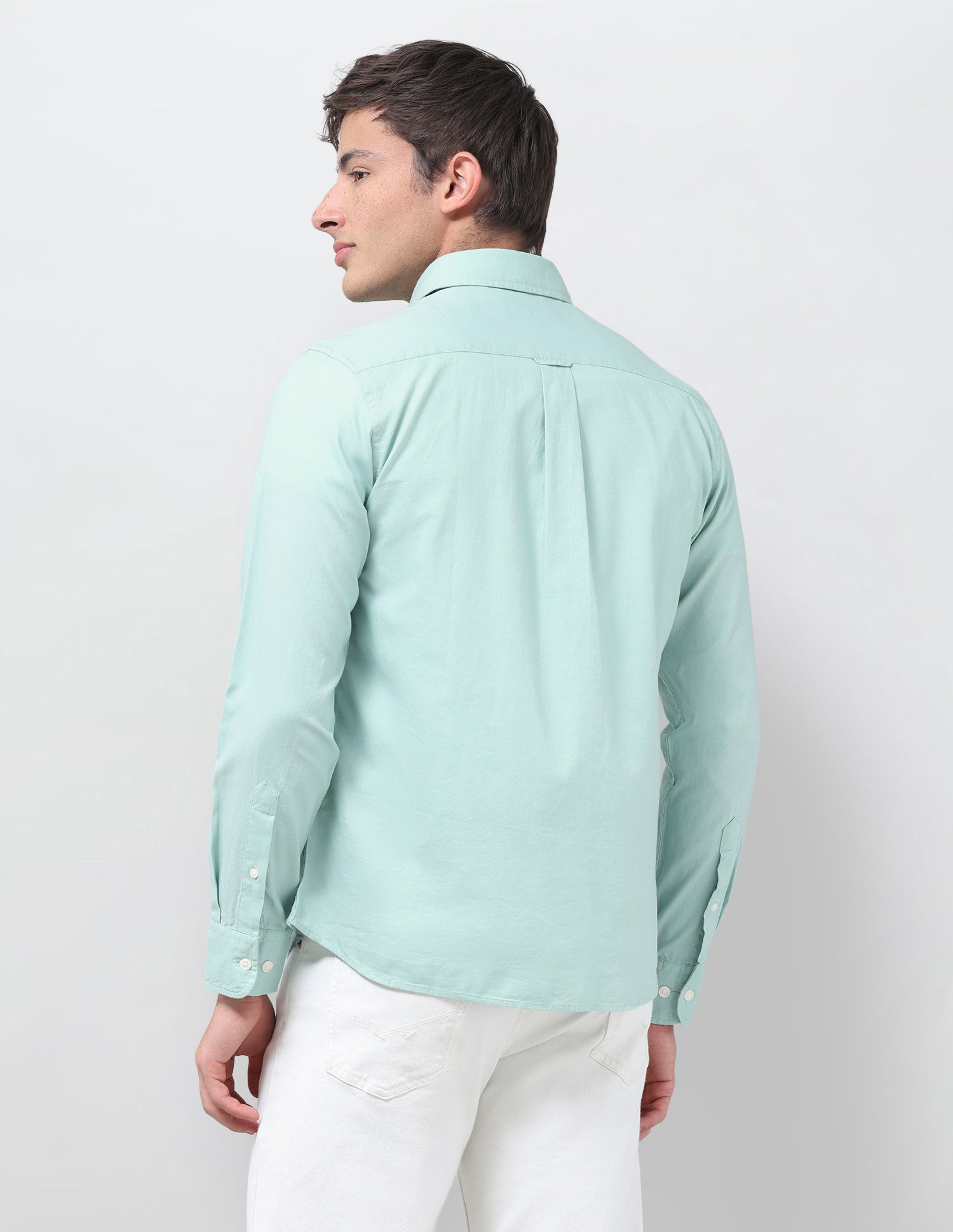 Solid Tailored Fit Shirt Mint - U.S. Polo Assn. India | Large