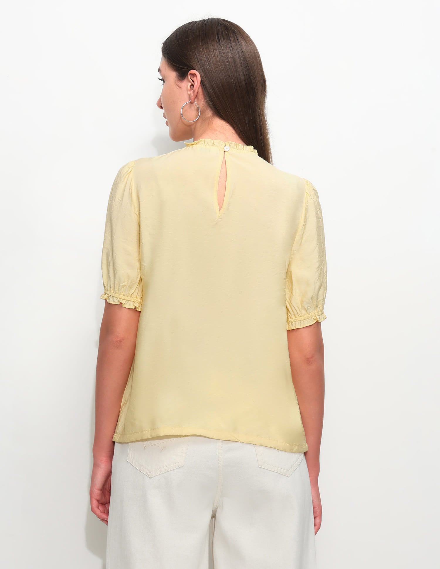 Floral Self Design Top Yellow - U.S. Polo Assn. India | Large