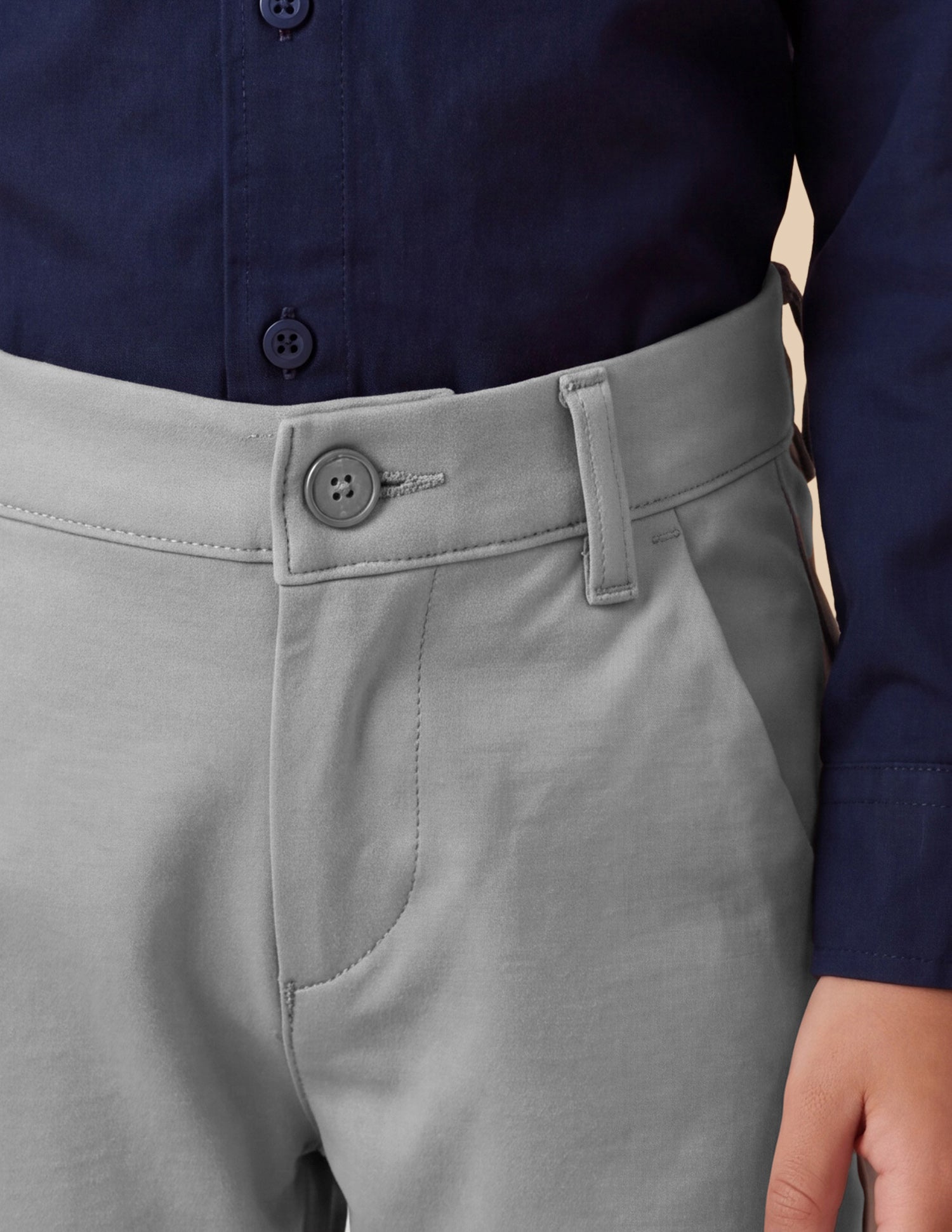 Slim Fit Knitted Trousers Grey - U.S. Polo Assn. India | Large