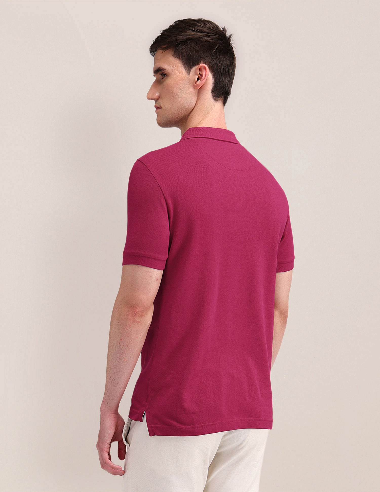 Solid Slim Fit Polo Shirt Pink - U.S. POLO ASSN. | Large