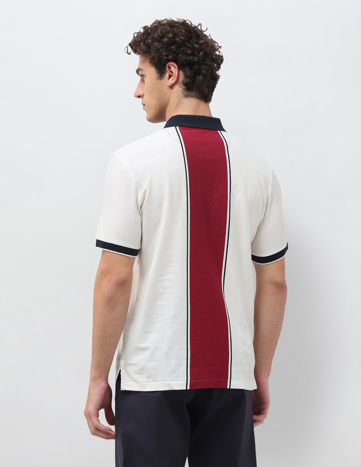 Colourblocked Slim Fit Polo Shirt White - U.S. Polo Assn. India | Large