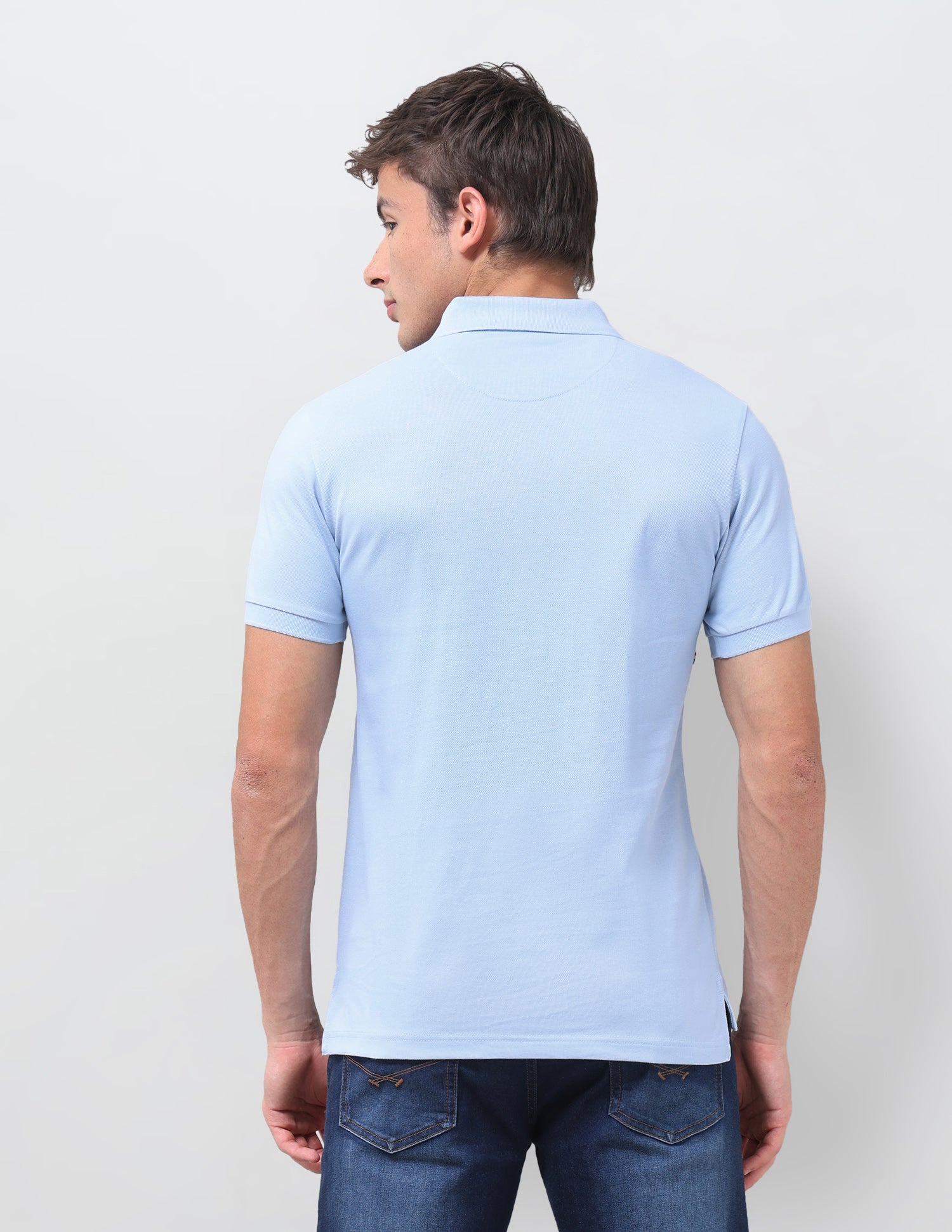 Brand Embroidered Regular Fit Polo Shirt Light Blue - U.S. Polo Assn. India | Large