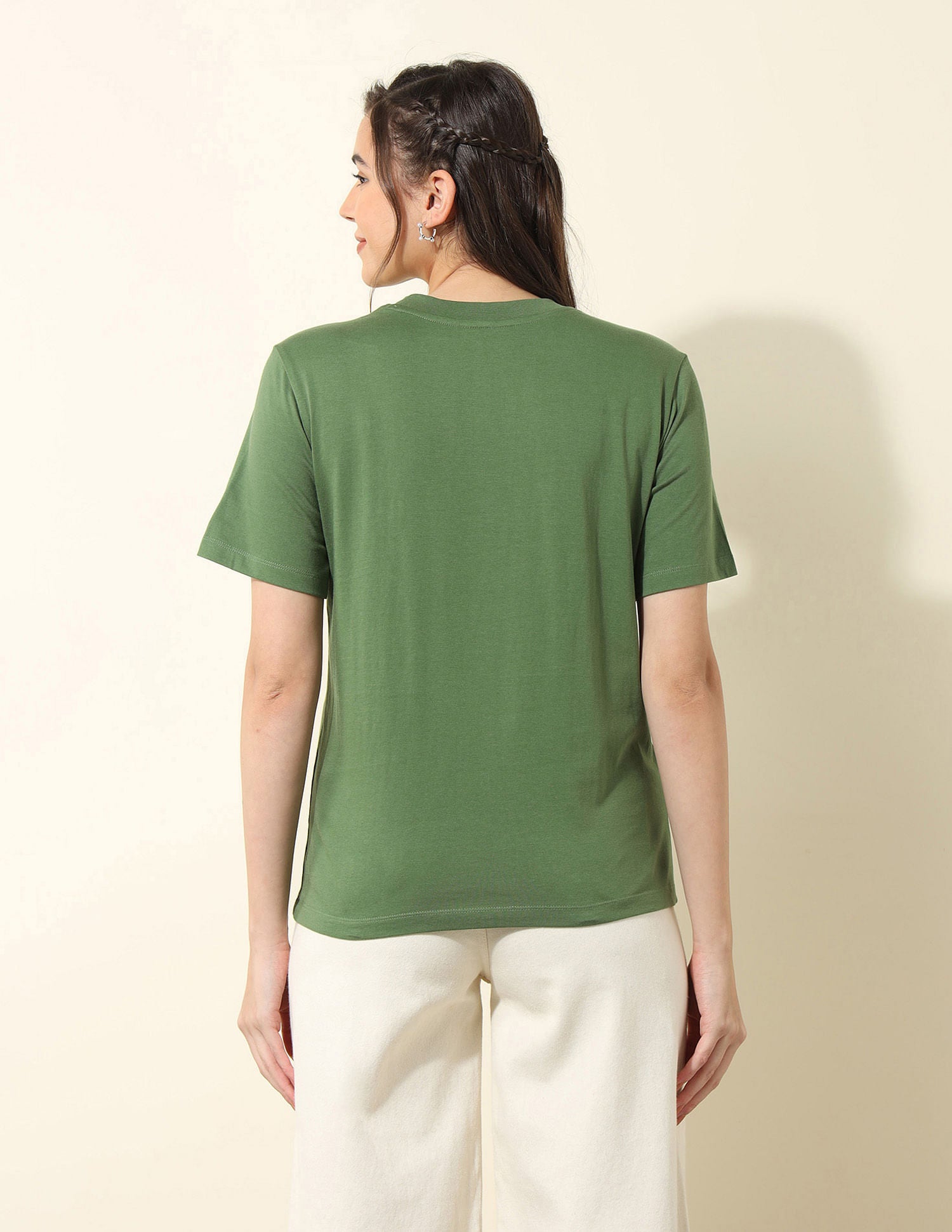 Boxy Fit Brand Printed T-Shirt Green - U.S. POLO ASSN. | Large