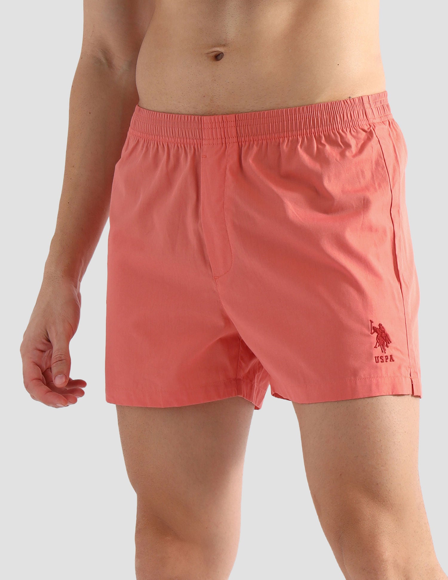 Comfort Regular Fit Solid OEX08 Boxers - Pack of 2 Iced Coffee and Crabapple - U.S. POLO ASSN. | Large