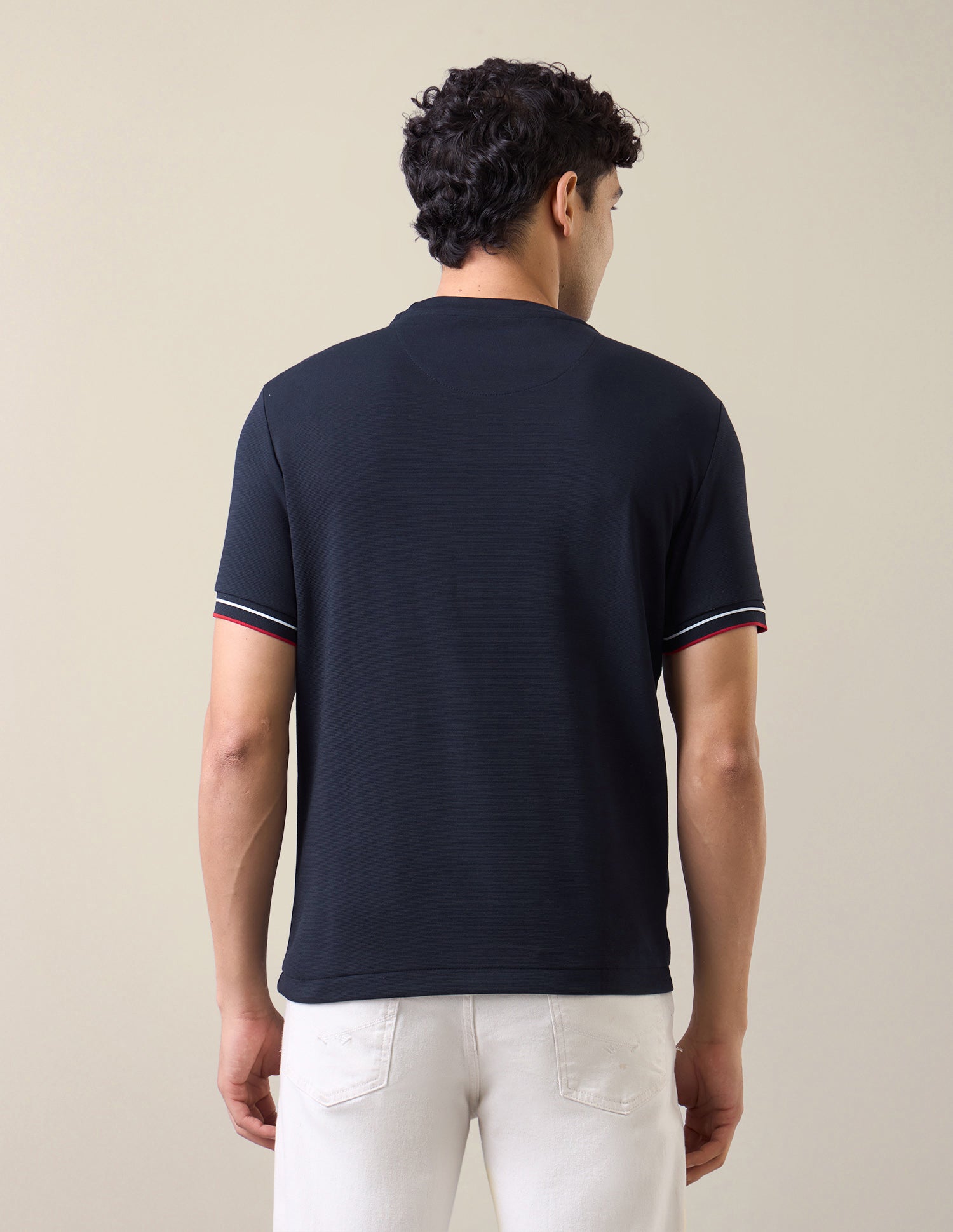 Solid Slim Fit T-Shirt Navy - U.S. Polo Assn. India | Large