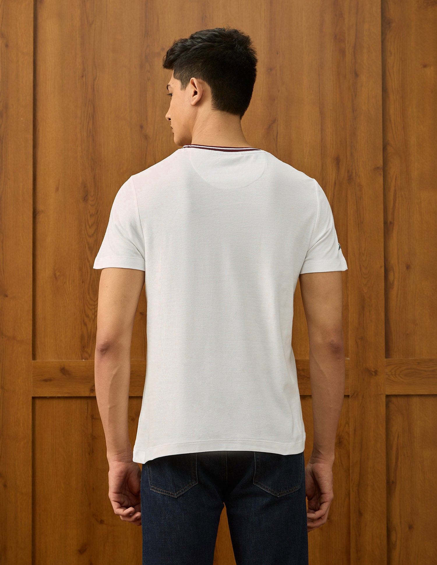 Pure Cotton Varsity T Shirt Ivory - U.S. POLO ASSN. | Large