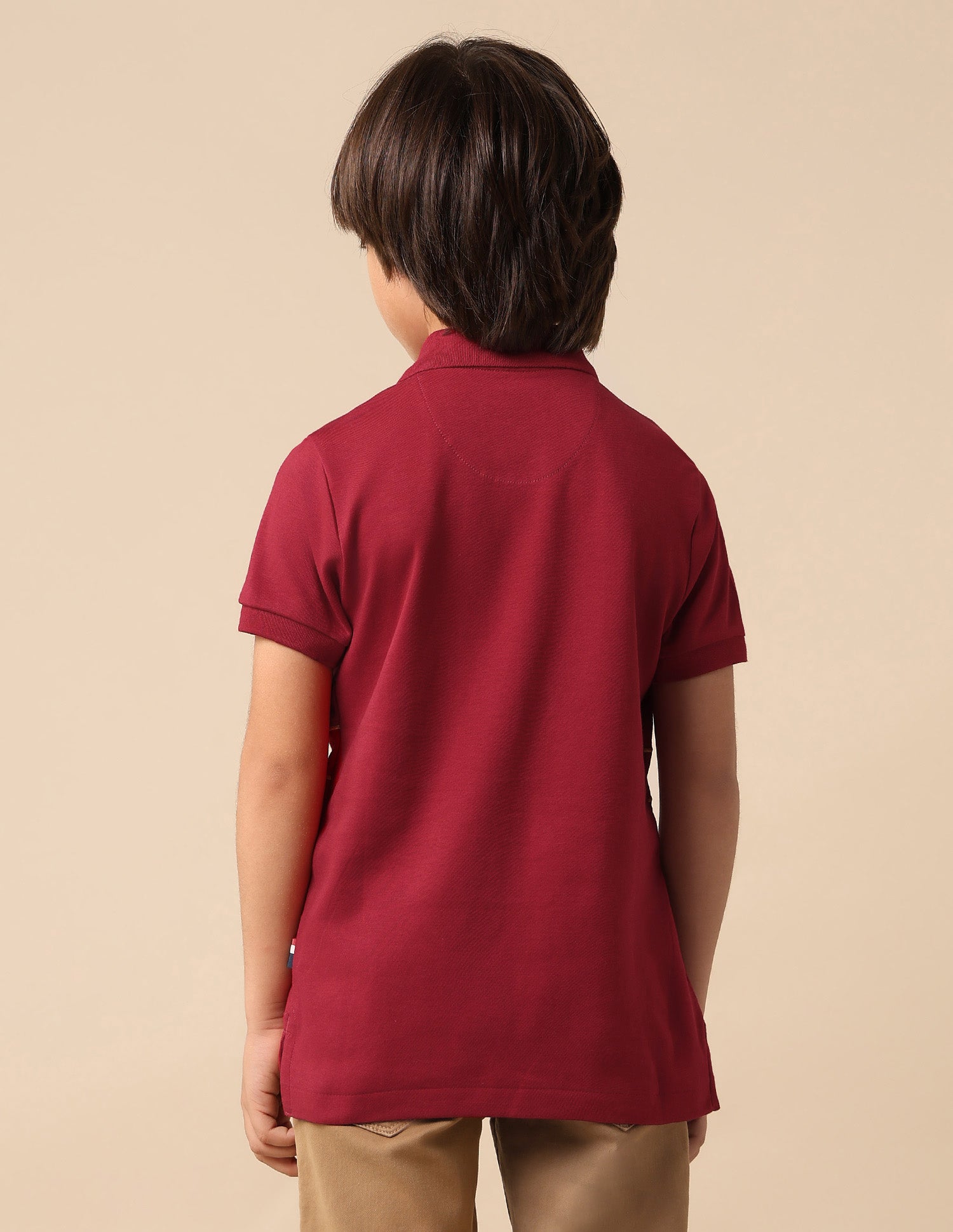 Boys Brand Embroidered Pure Cotton Polo Shirt Red - U.S. POLO ASSN. | Large