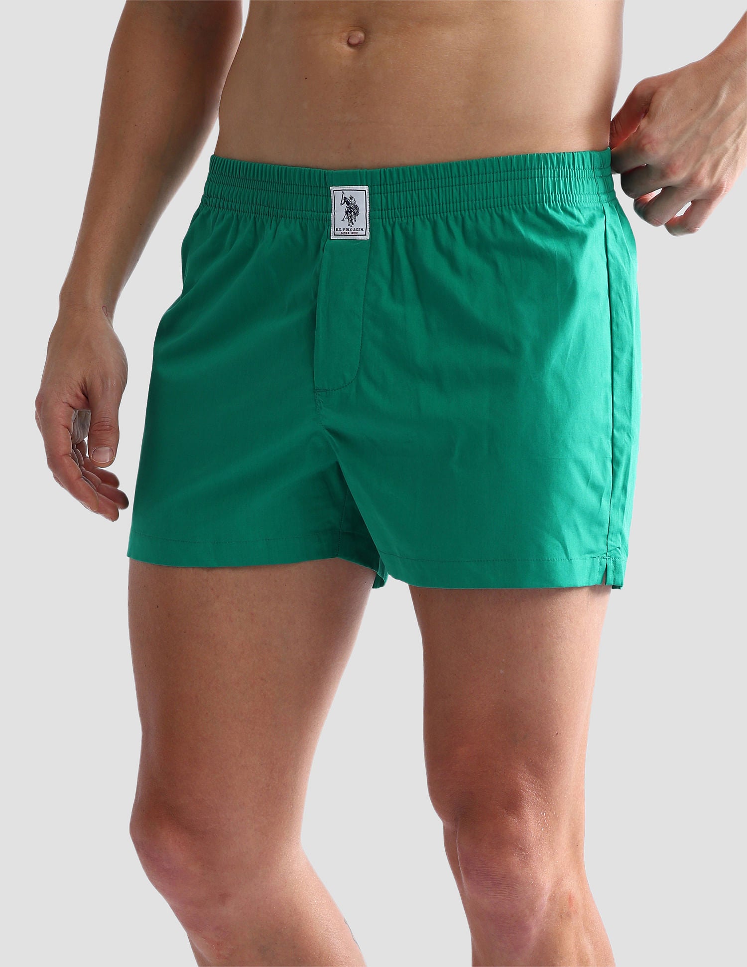 Mid Rise Soft Cotton OEX02 Boxers - Pack Of 2 Green and Blue - U.S. POLO ASSN. | Large