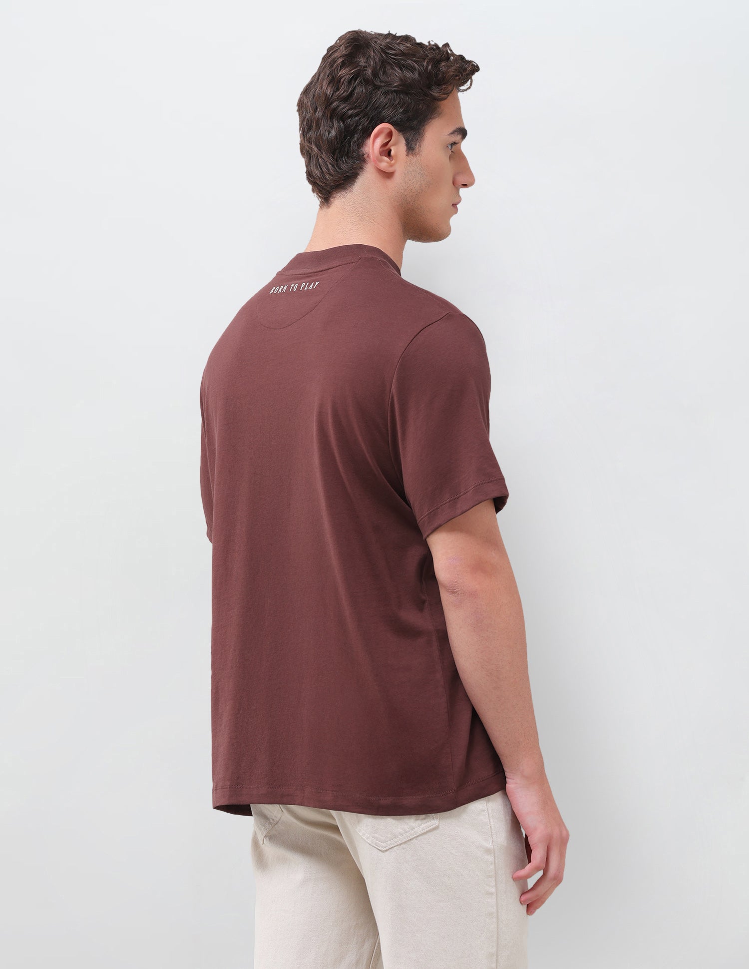 Solid Relaxed Fit T-Shirt Maroon - U.S. Polo Assn. India | Large