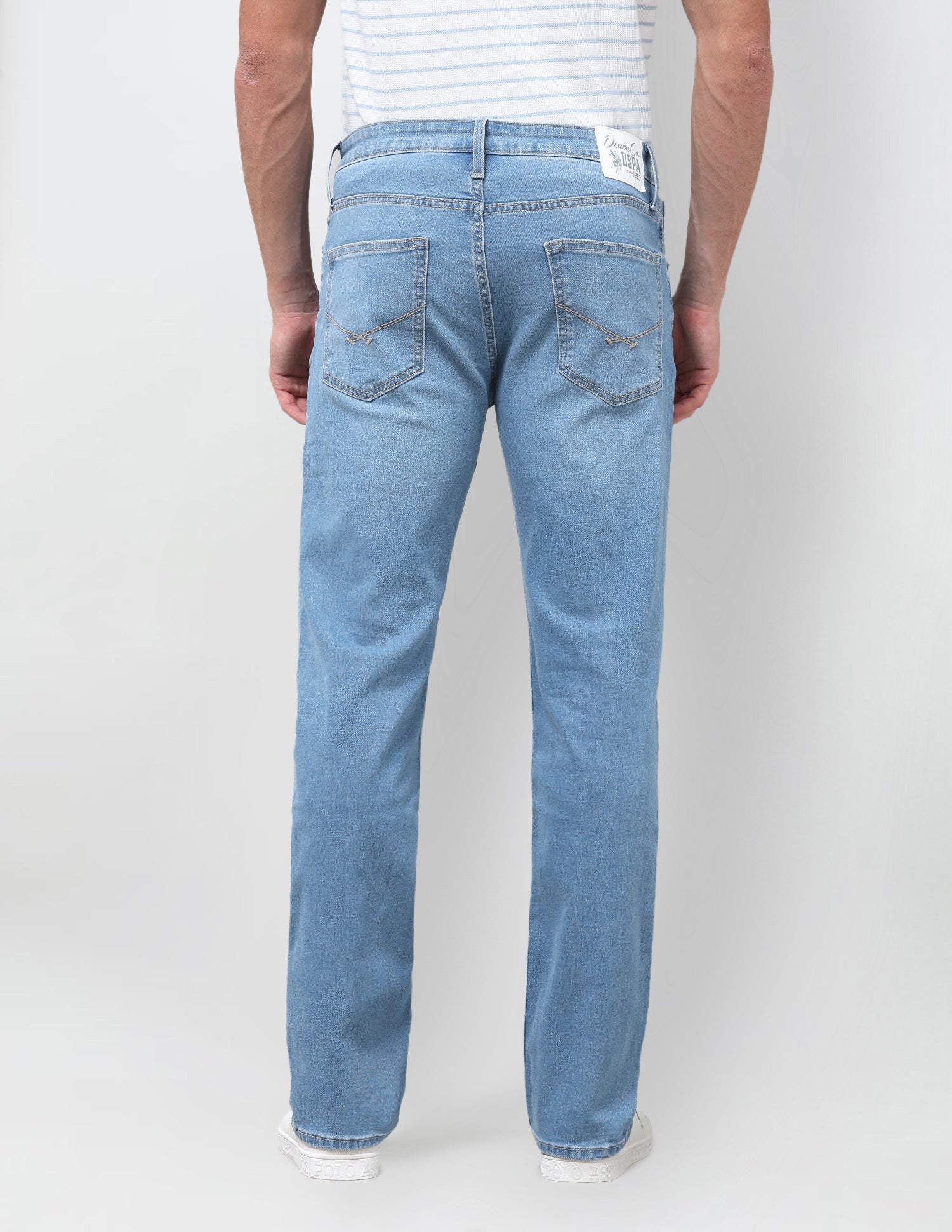 Harold Slim Straight Fit Blue Jeans Light Indigo - U.S. Polo Assn. India | Large