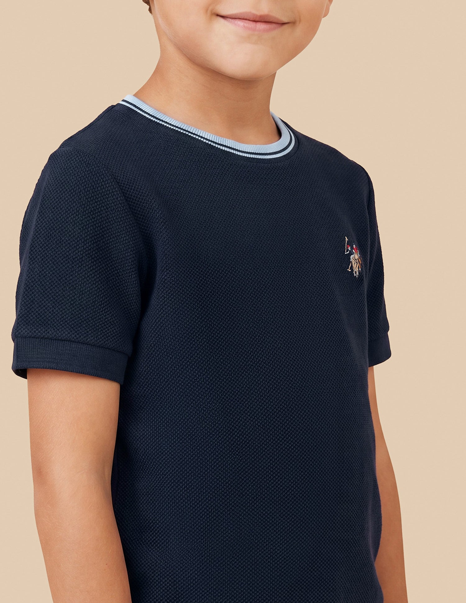 Solid Regular Fit T-Shirt Navy - U.S. Polo Assn. India | Large