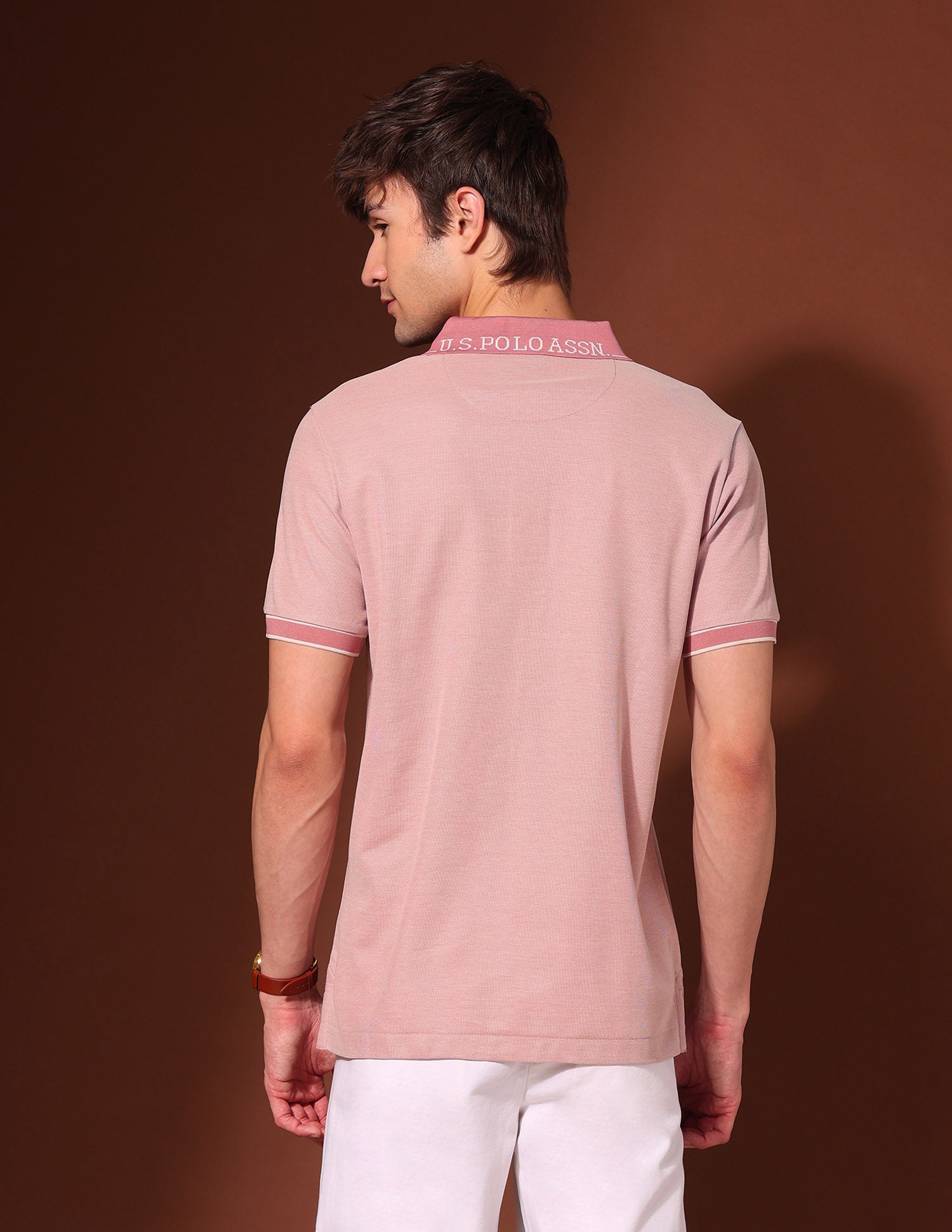 Pure Cotton Working Holiday Polo Shirt Light Pink - U.S. Polo Assn. India | Large