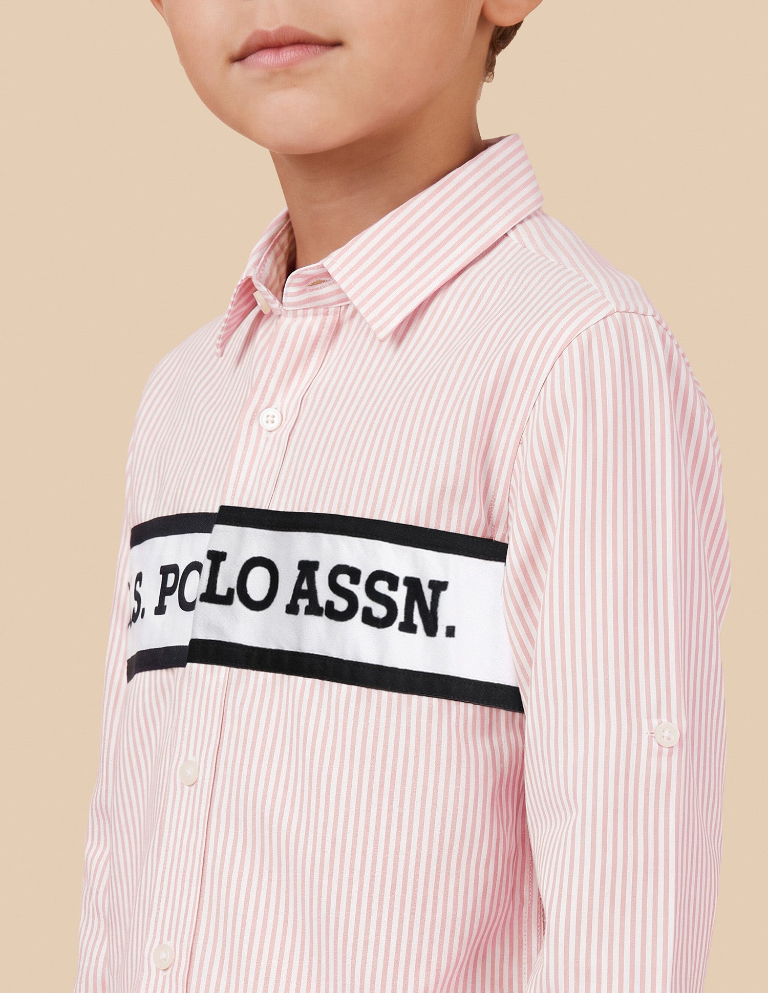 Vertical Striped Oxford Shirt Pink - U.S. Polo Assn. India | Large