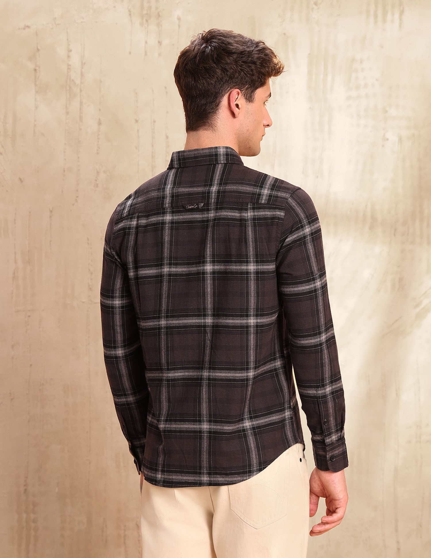 Tartan Checked Legend Of Horseshoe Shirt Dark Brown - U.S. POLO ASSN. | Large