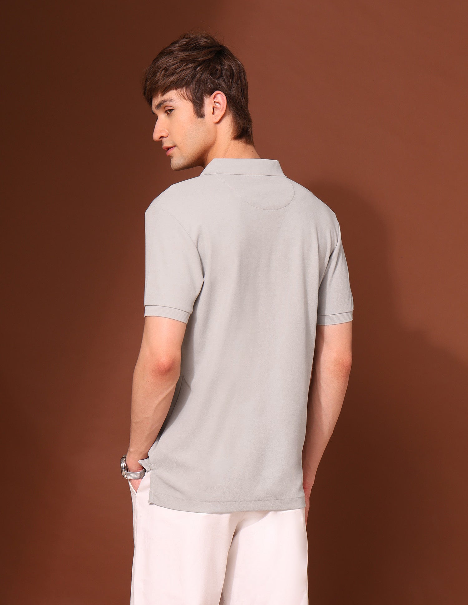 Slim Fit Work And Wander Polo Shirt Grey - U.S. Polo Assn. India | Large