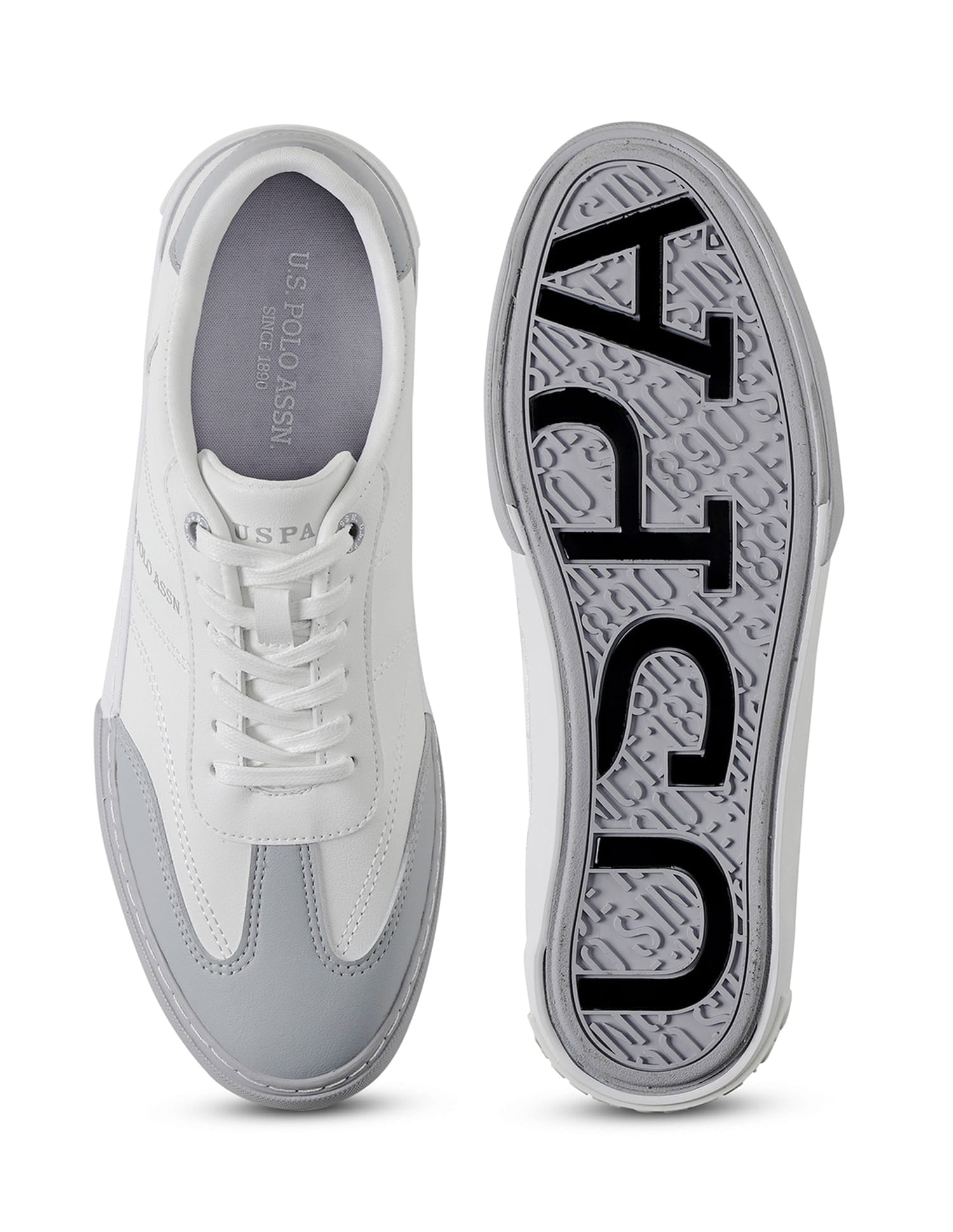 Men Colour Blocked Gian 3.0 Sneakers Grey - U.S. Polo Assn. India | Large