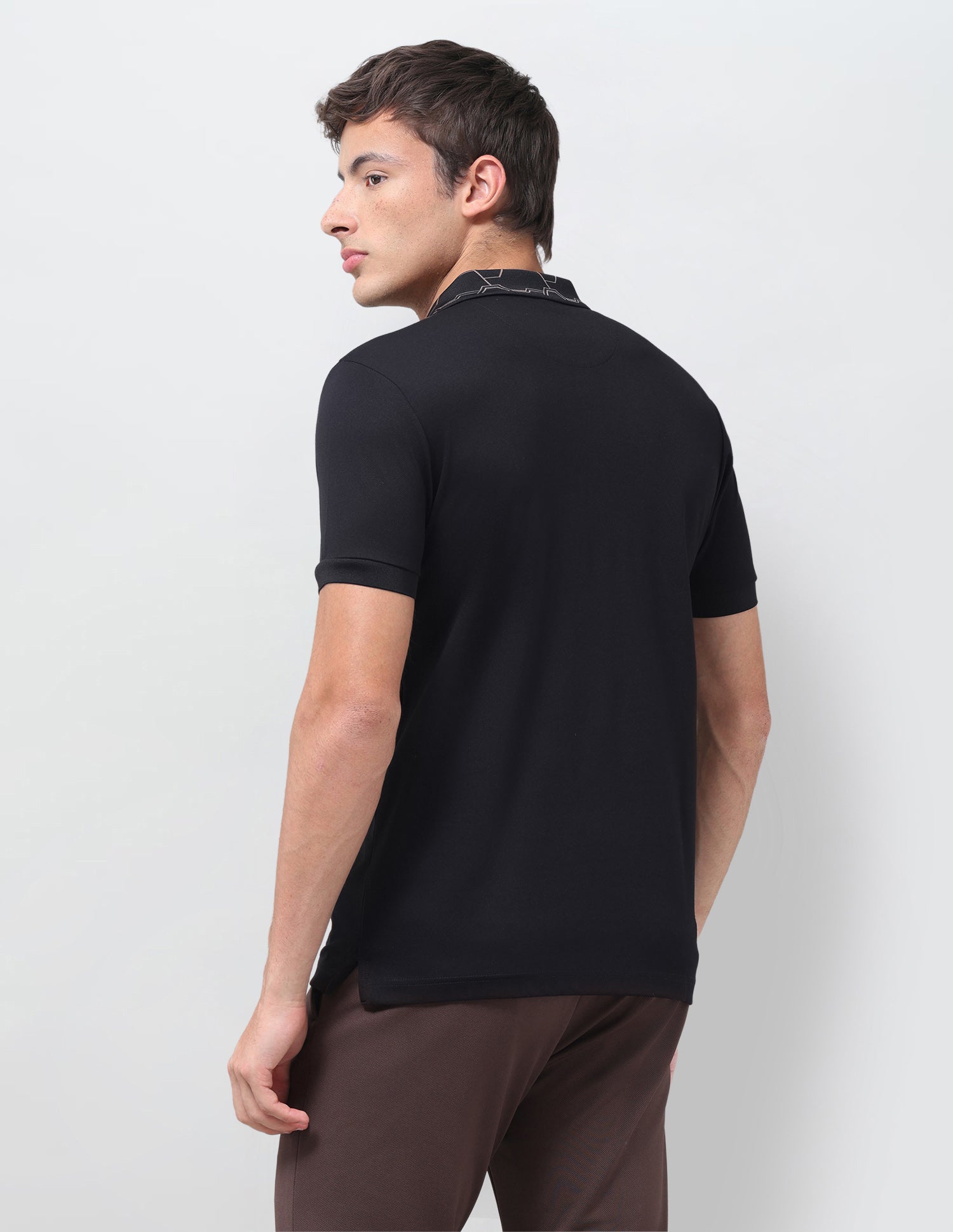 Solid Slim Fit Polo Shirt Black - U.S. Polo Assn. India | Large