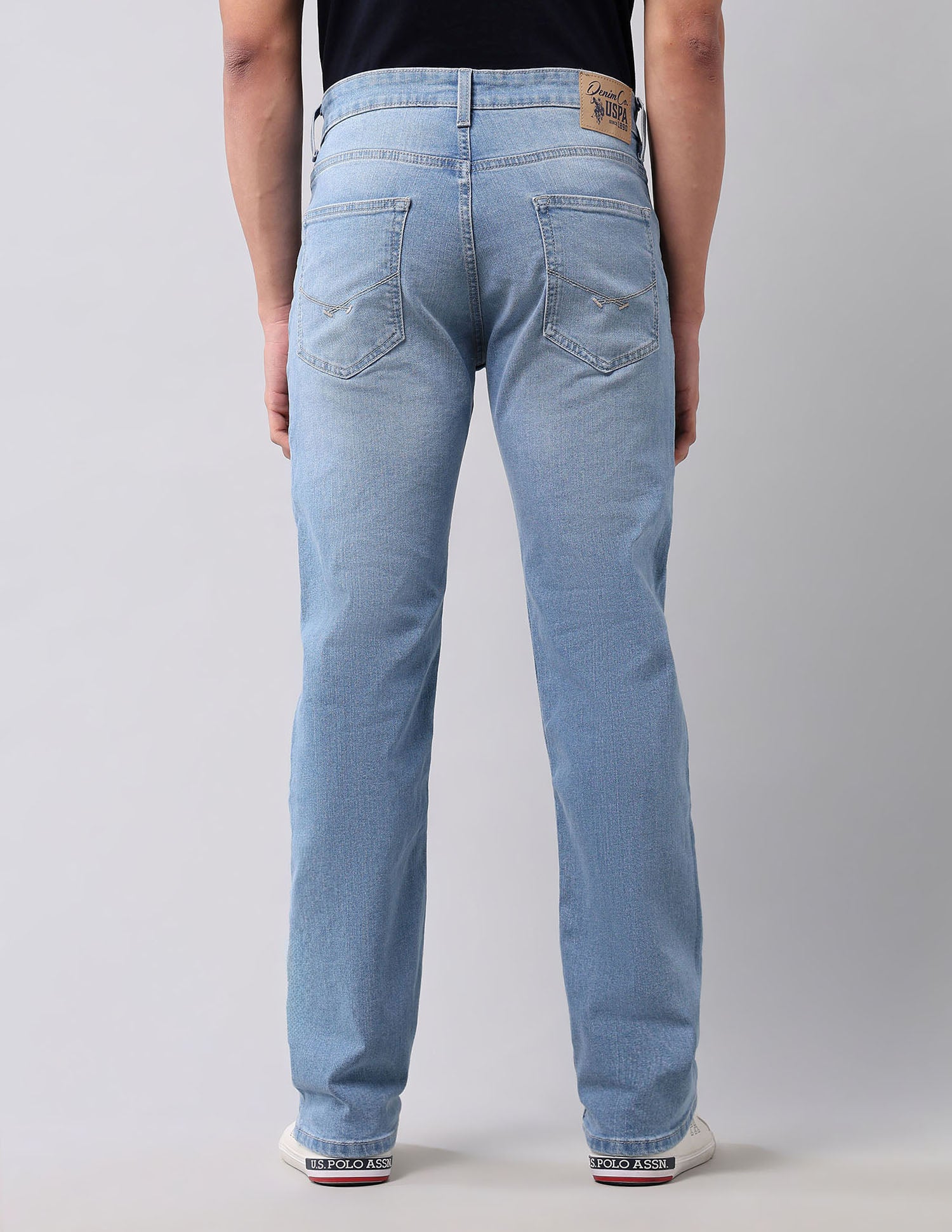 Harold Slim Straight Fit Blue Jeans Medium Wash - U.S. POLO ASSN. | Large