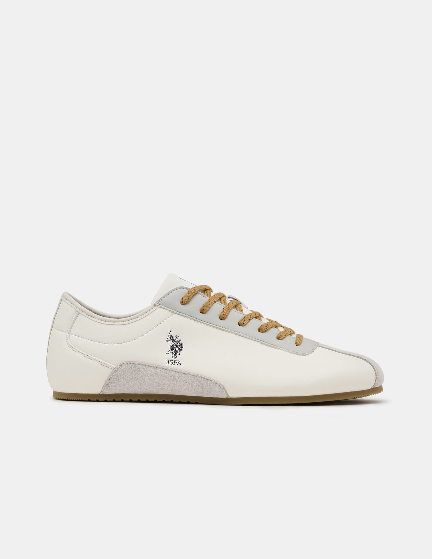 Colour Blocked Lace Ups Rush Sneakers Off White - U.S. Polo Assn. India | Large