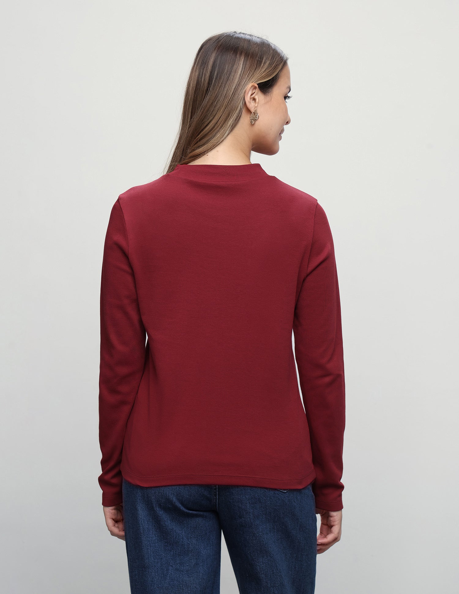 Solid Regular Fit T-Shirt Dark Red - U.S. Polo Assn. India | Large