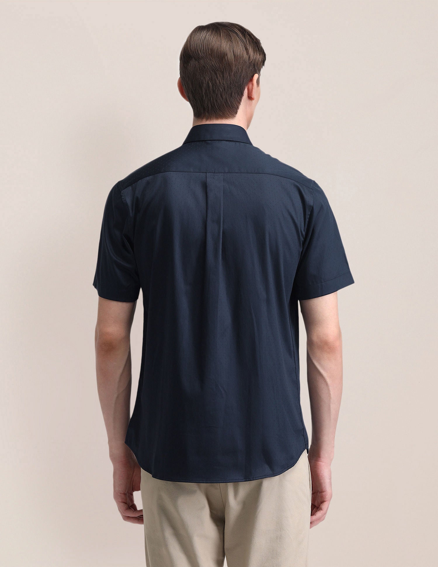 Tailored Fit Satin Shirt NAVY BLUE - U.S. POLO ASSN. | Large