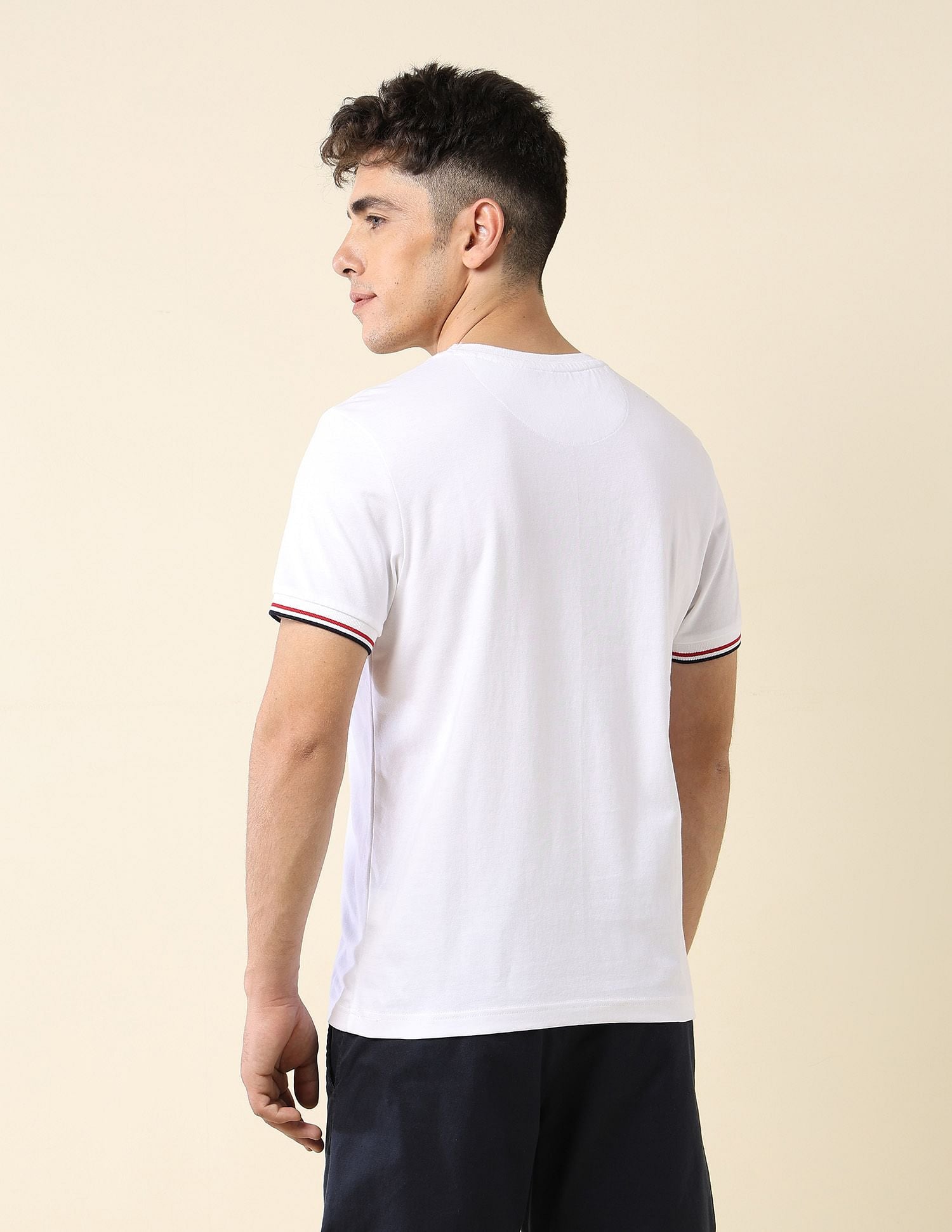 Brand Printed Slim Fit T-Shirt White - U.S. POLO ASSN. | Large