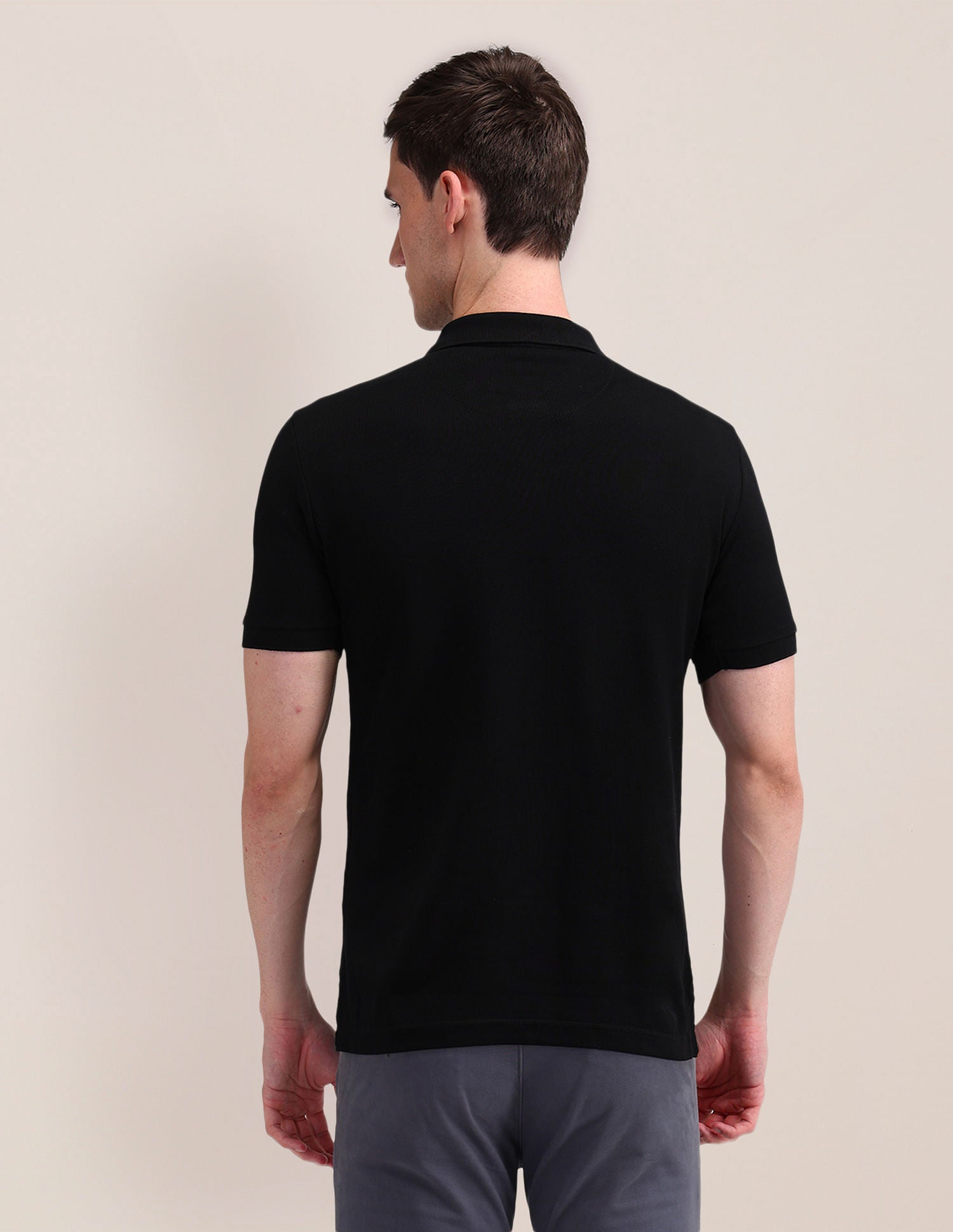 Solid Slim Fit Polo Shirt Black - U.S. POLO ASSN. | Large