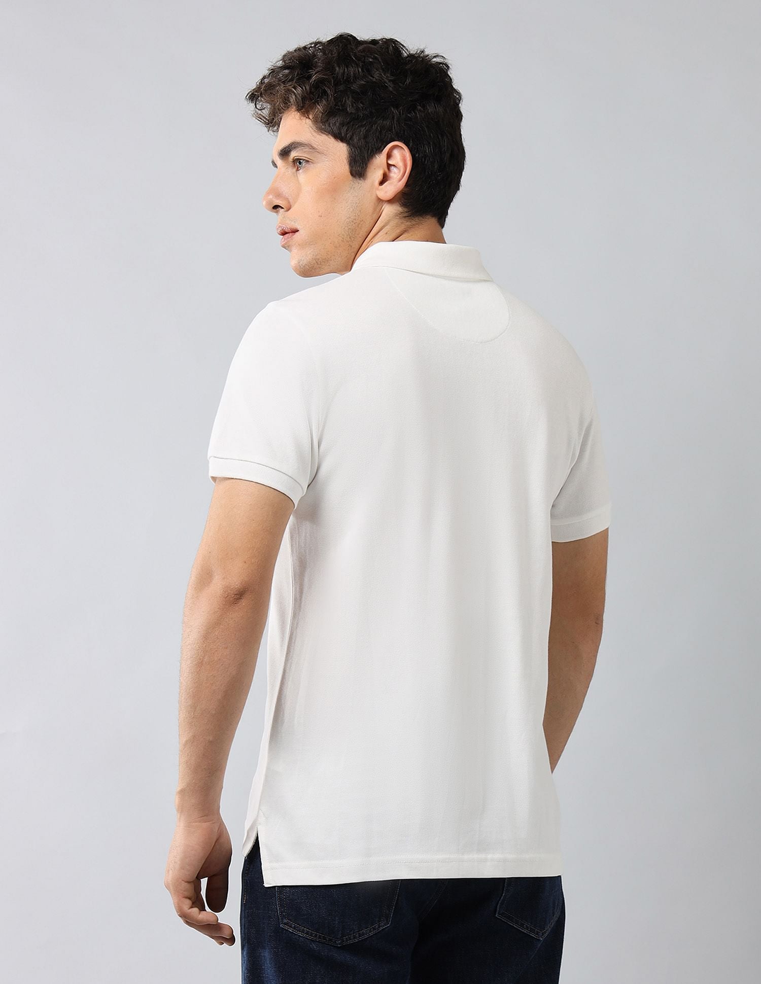 Brand Printed Muscle Fit Polo Shirt Ivory - U.S. POLO ASSN. | Large