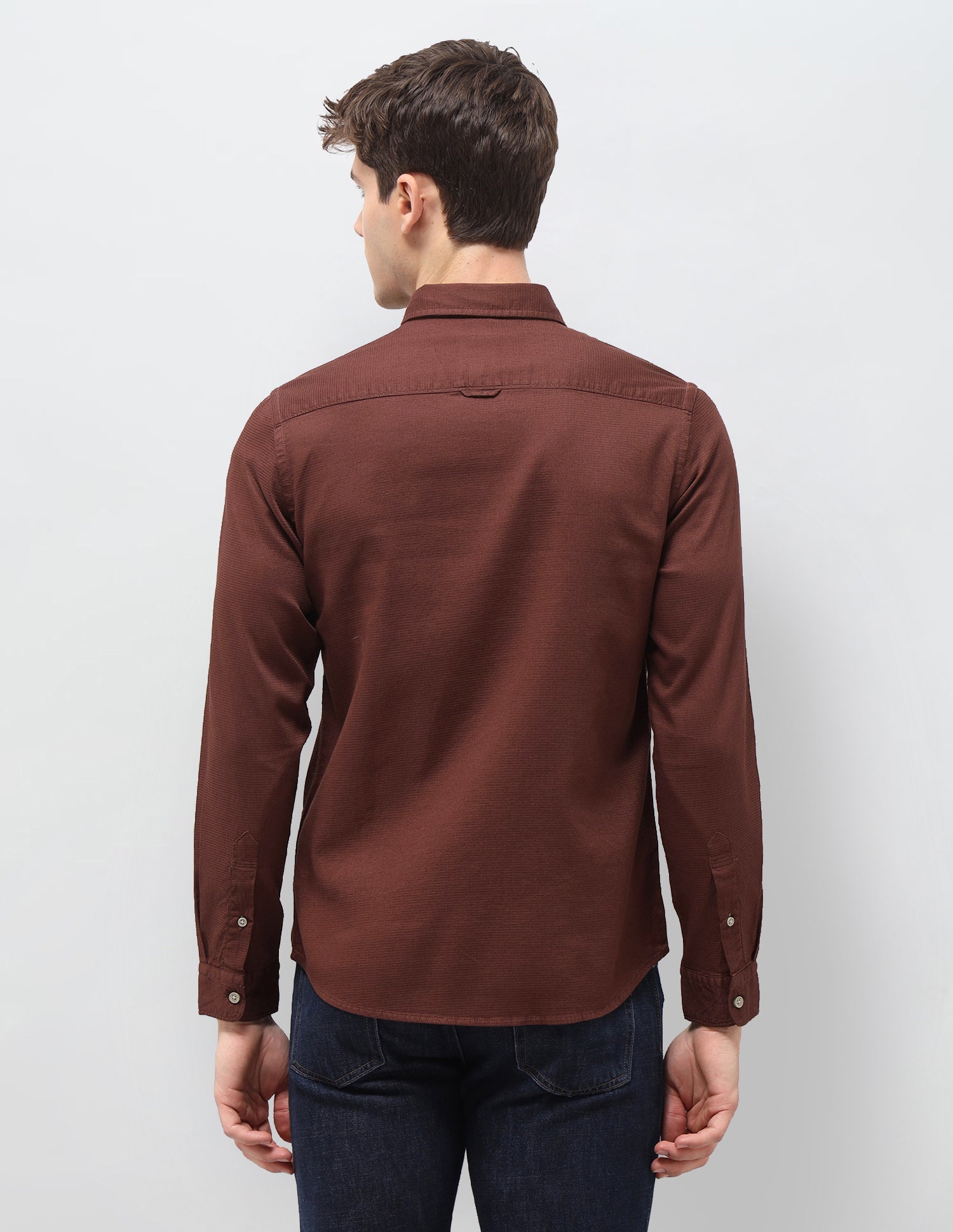 Solid Regular Fit Shirt Rust - U.S. Polo Assn. India | Large