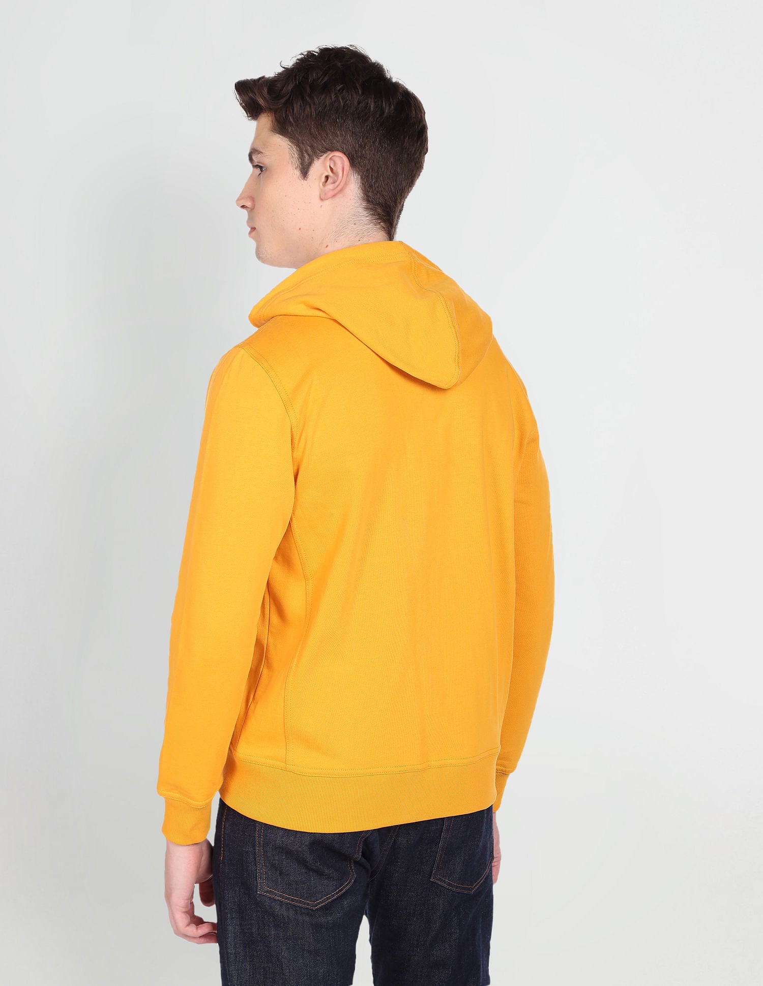 Solid Hooded Sweatshirt Mustard - U.S. Polo Assn. India | Large