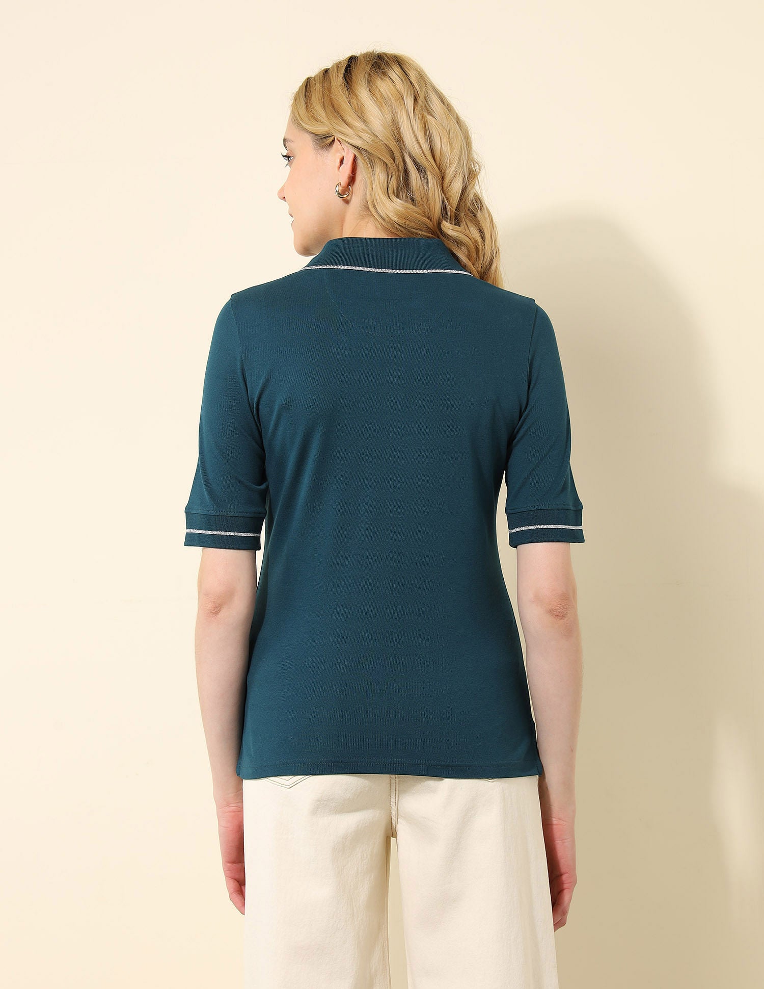 Tipped Collar Regular Fit Polo Shirt Off White - U.S. POLO ASSN. | Large