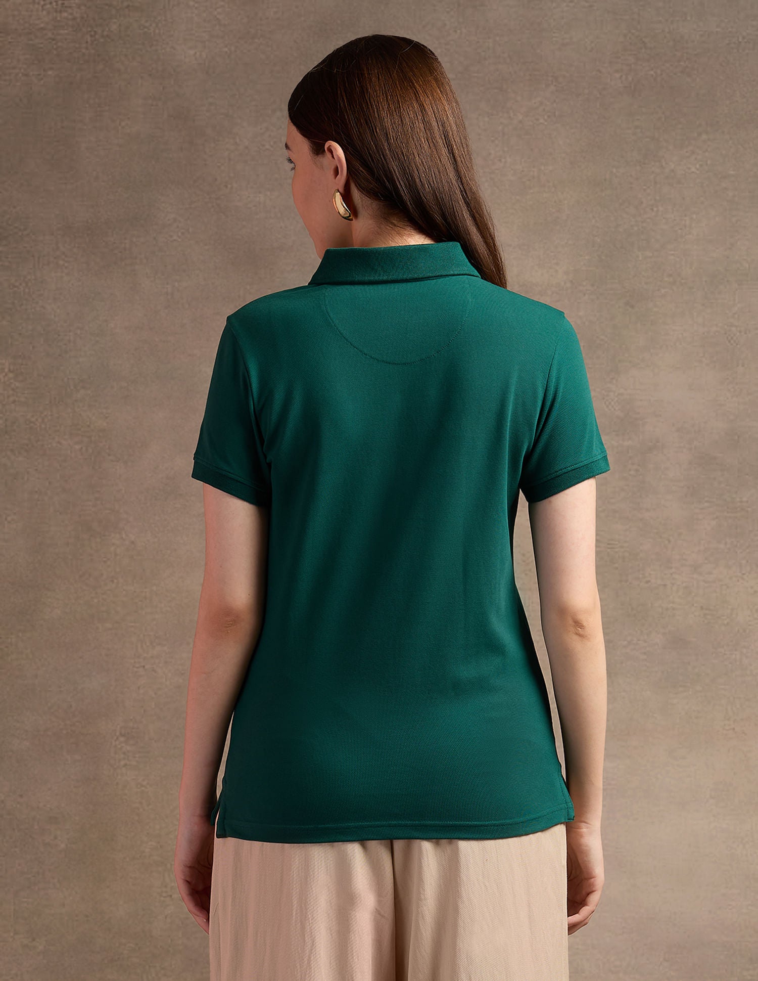 Embroidered Logo Solid Polo Shirt Dark Green - U.S. POLO ASSN. | Large