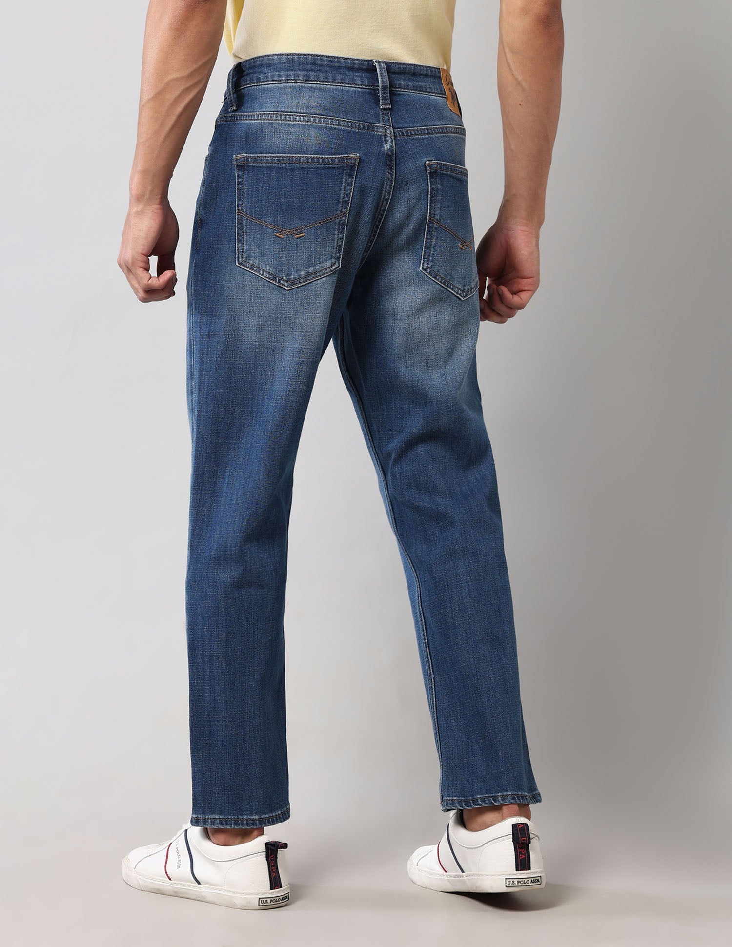 Cole Comfort Cropped Fit Blue Vintage Jeans Blue - U.S. Polo Assn. India | Large