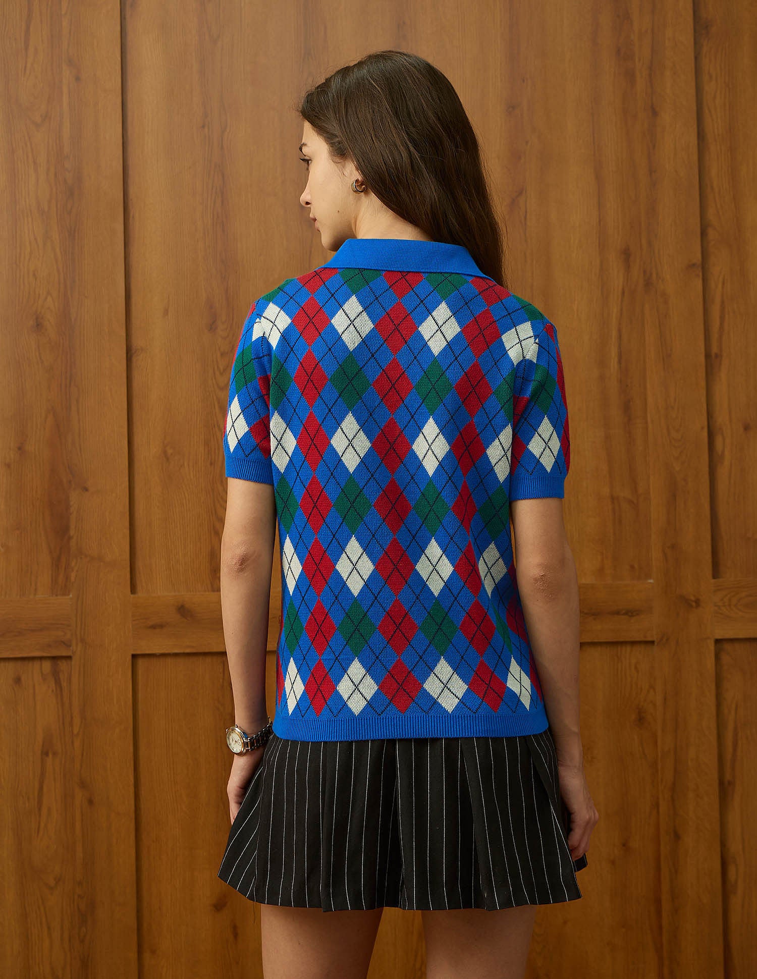 Relaxed Fit Argyle Polo Shirt Blue - U.S. POLO ASSN. | Large